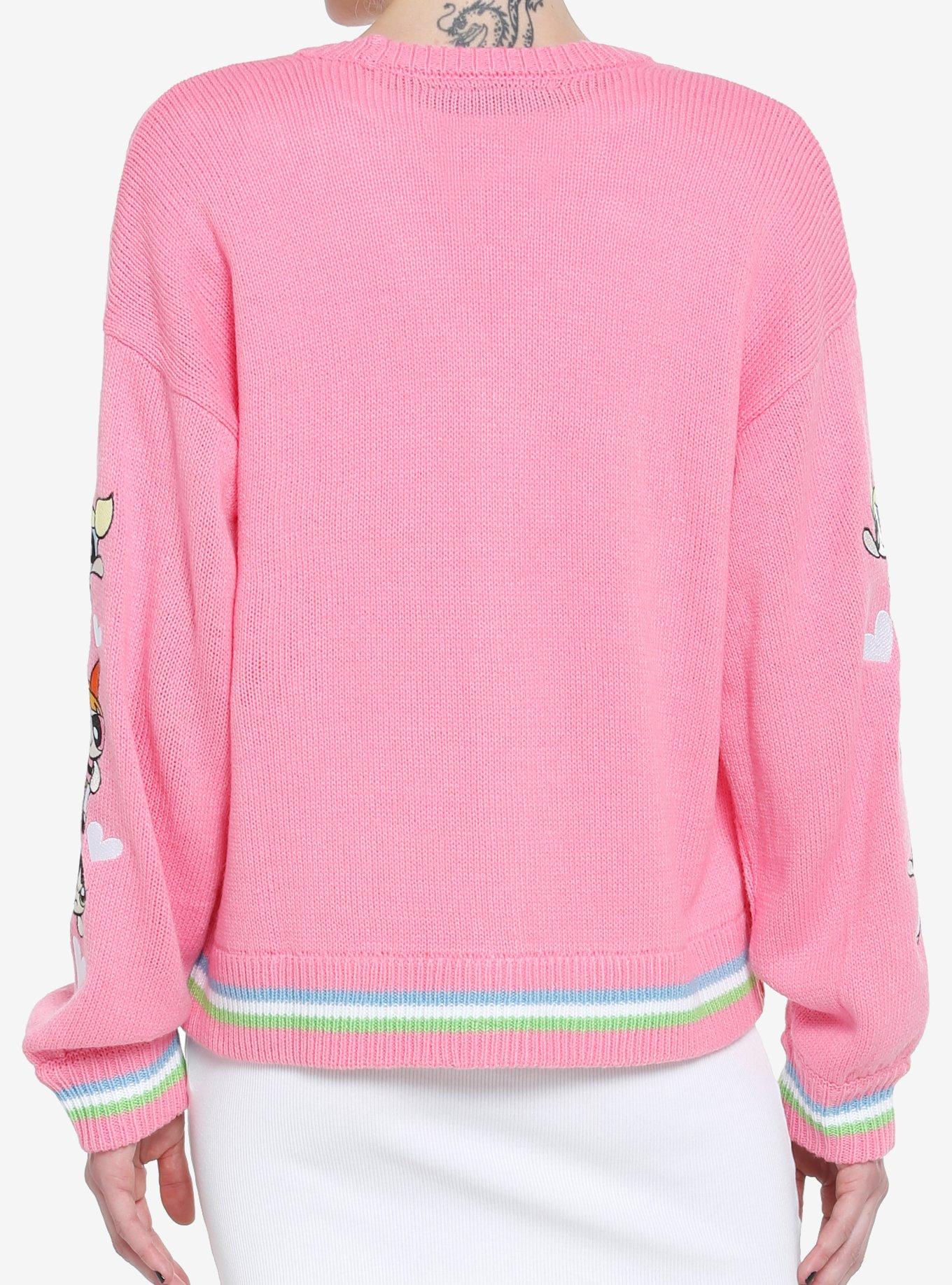 The Powerpuff Girls Stripe Cardigan, PINK, alternate
