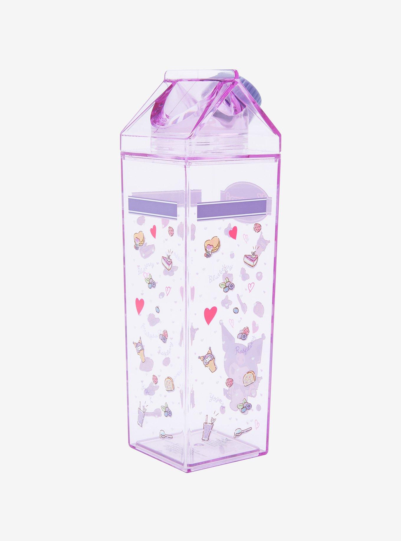 Kuromi Sweets Purple Milk Carton Water Bottle, , alternate