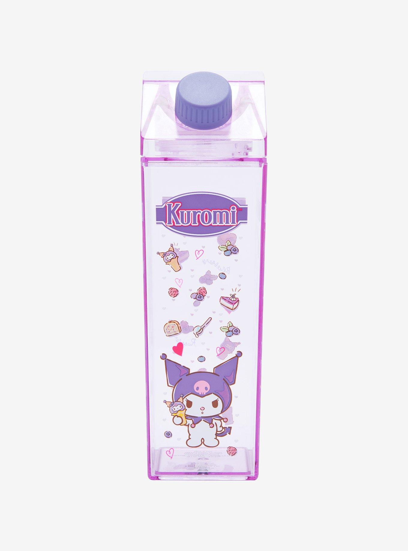 Kuromi Sweets Purple Milk Carton Water Bottle, , alternate