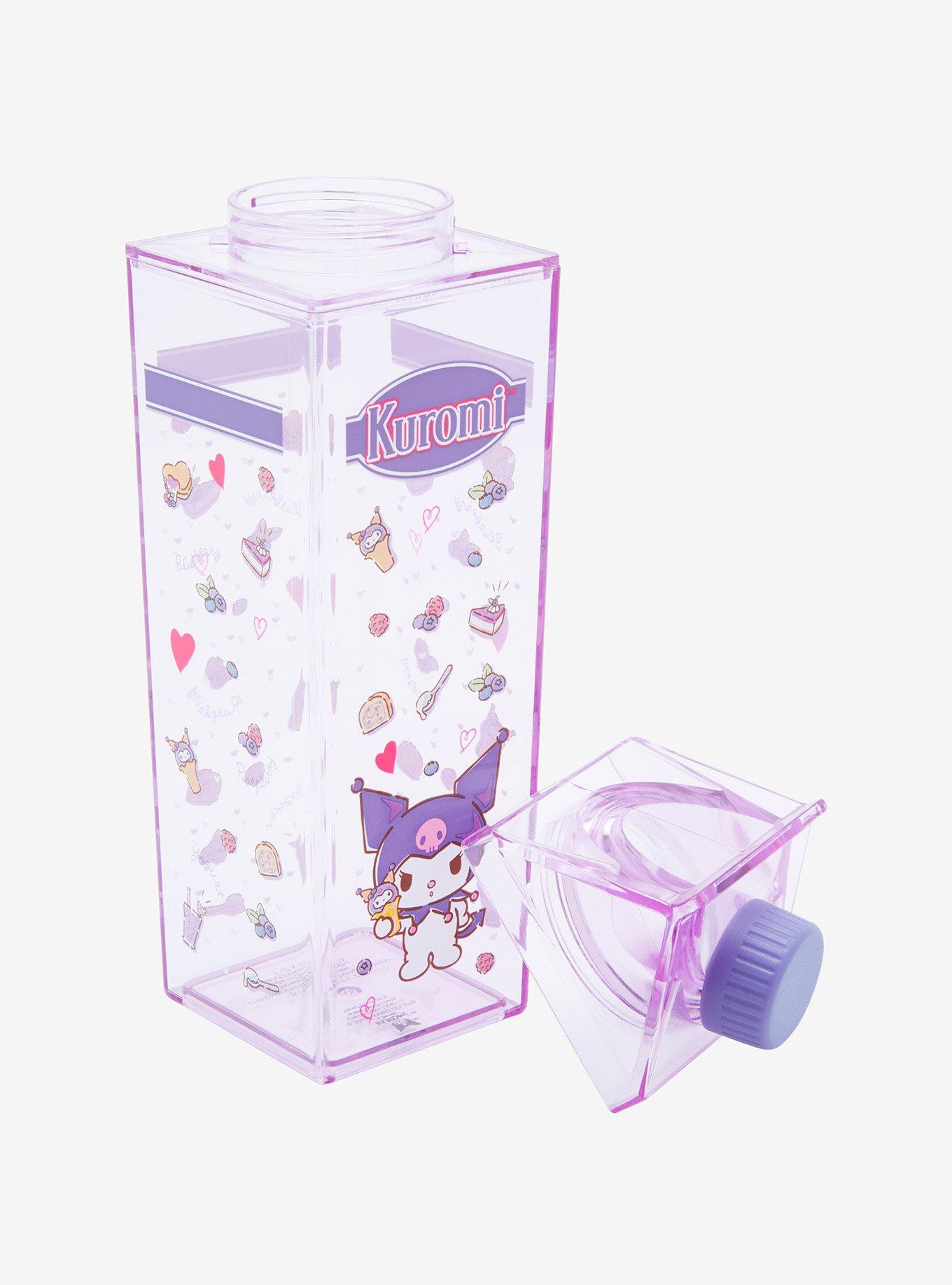 Kuromi Sweets Purple Milk Carton Water Bottle, , alternate