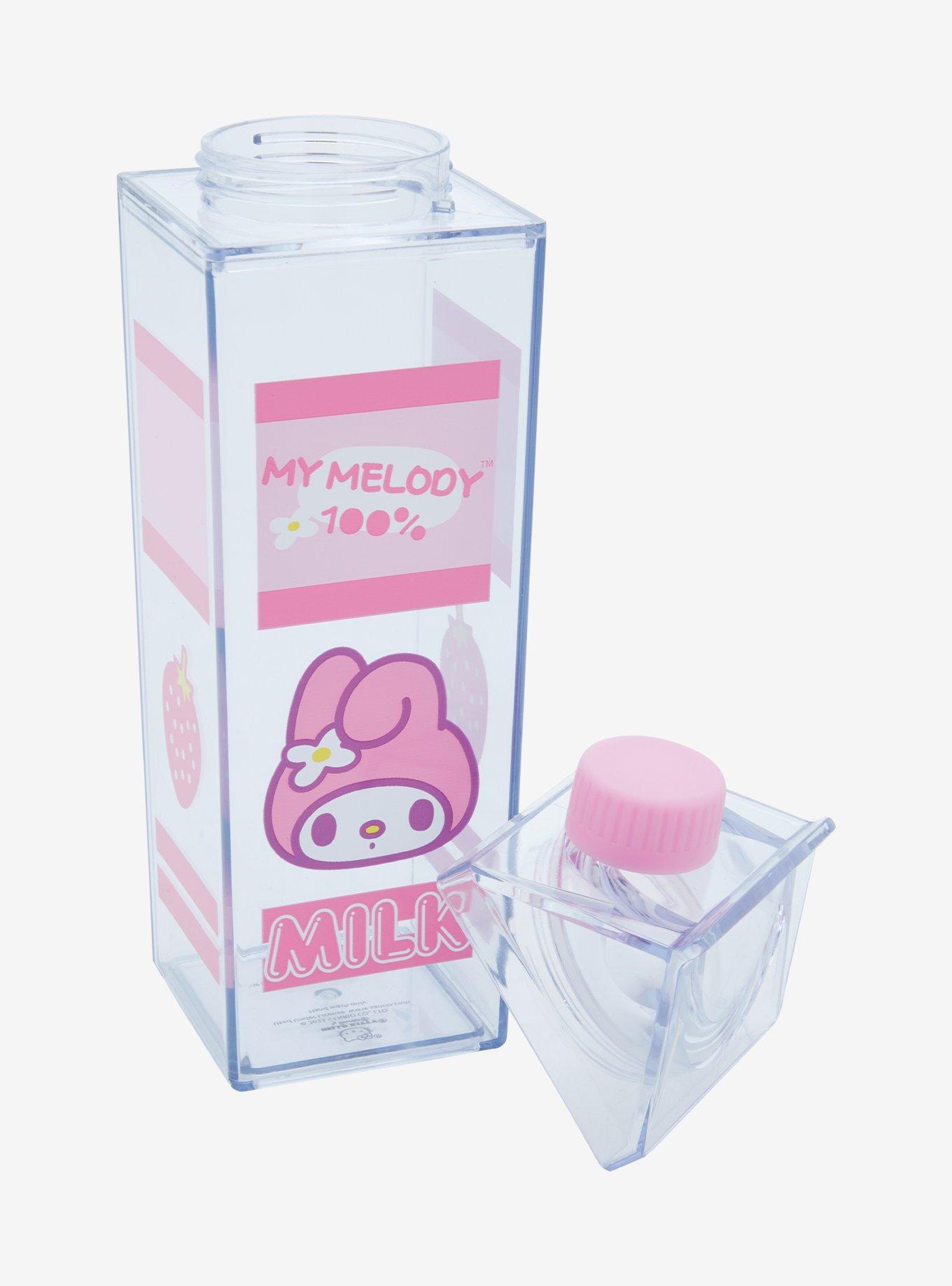 My Melody Strawberry Milk Carton Water Bottle, , alternate