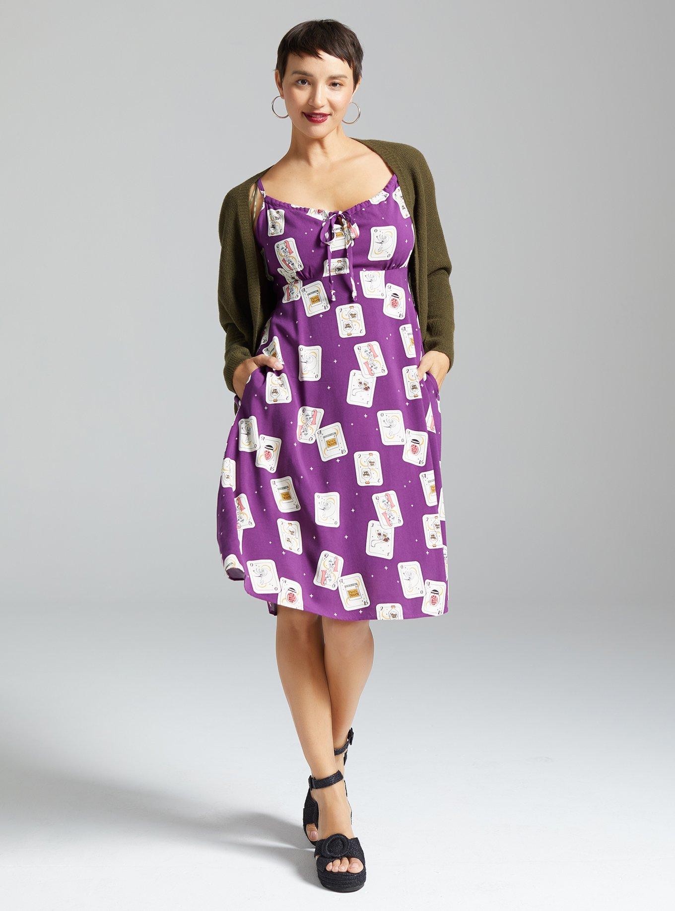 Disney The Nightmare Before Christmas Playing Cards Allover Print Slip Dress - BoxLunch Exclusive, , hi-res