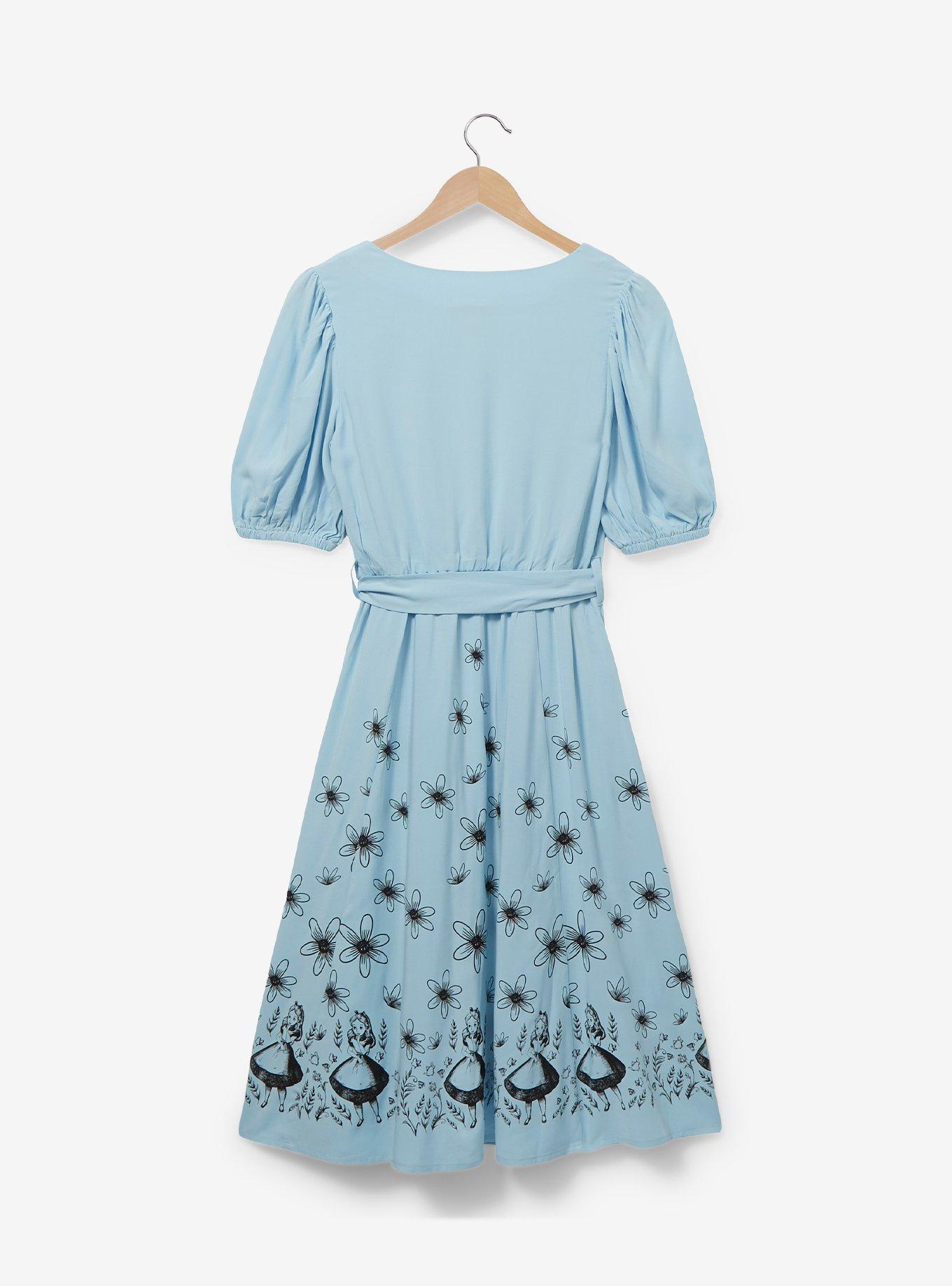 Disney Alice in Wonderland Floral Alice Midi Dress - BoxLunch Exclusive, , hi-res