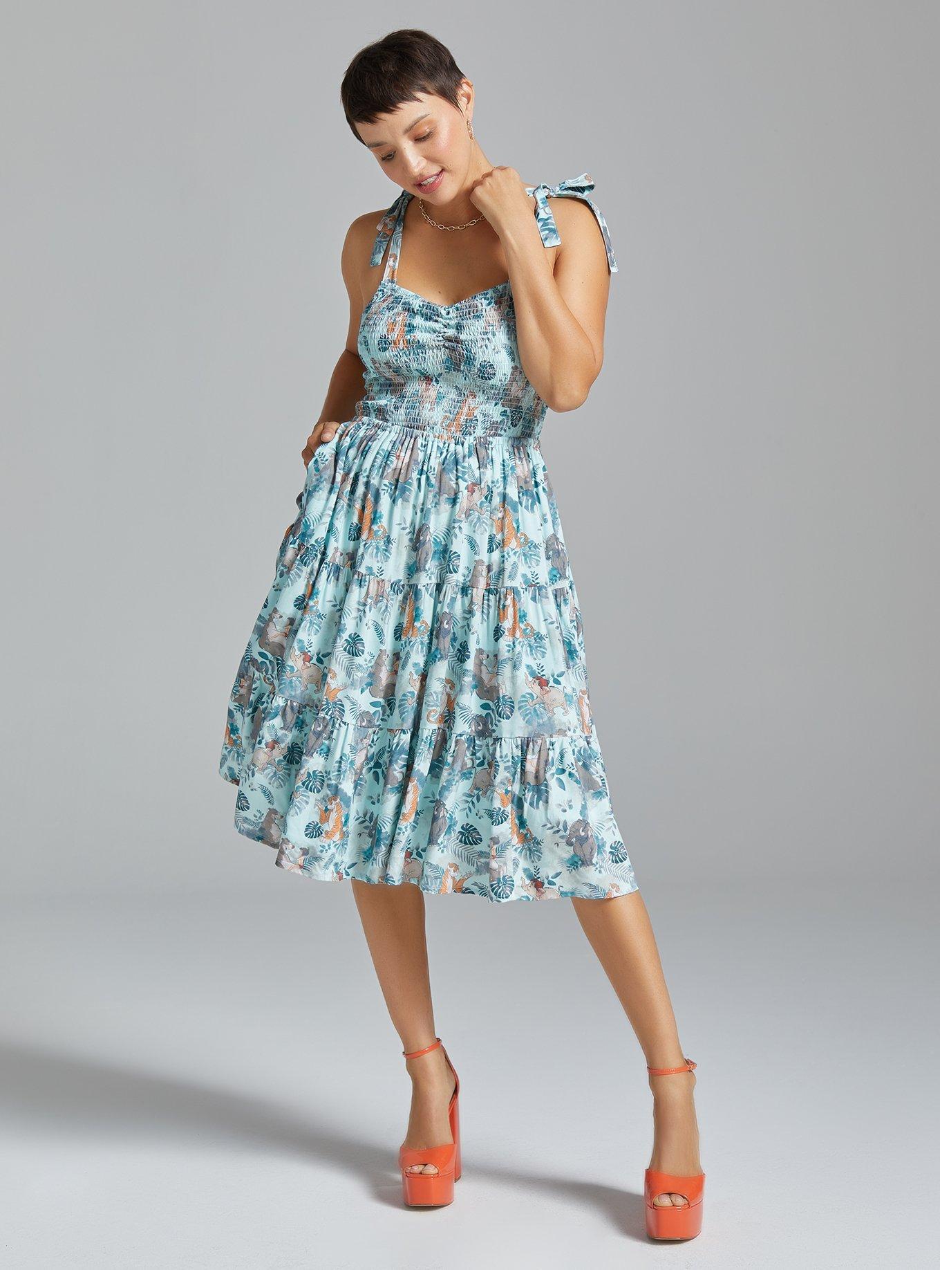 Disney The Jungle Book Botanical Character Allover Print Tank Dress - BoxLunch Exclusive, LIGHT BLUE, alternate