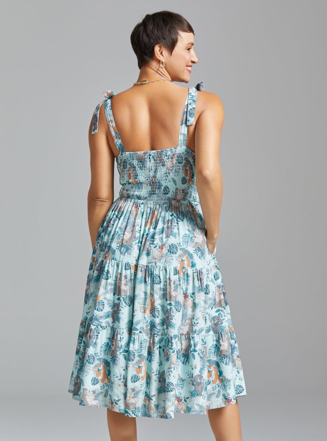 Disney The Jungle Book Botanical Character Allover Print Tank Dress - BoxLunch Exclusive, LIGHT BLUE, alternate