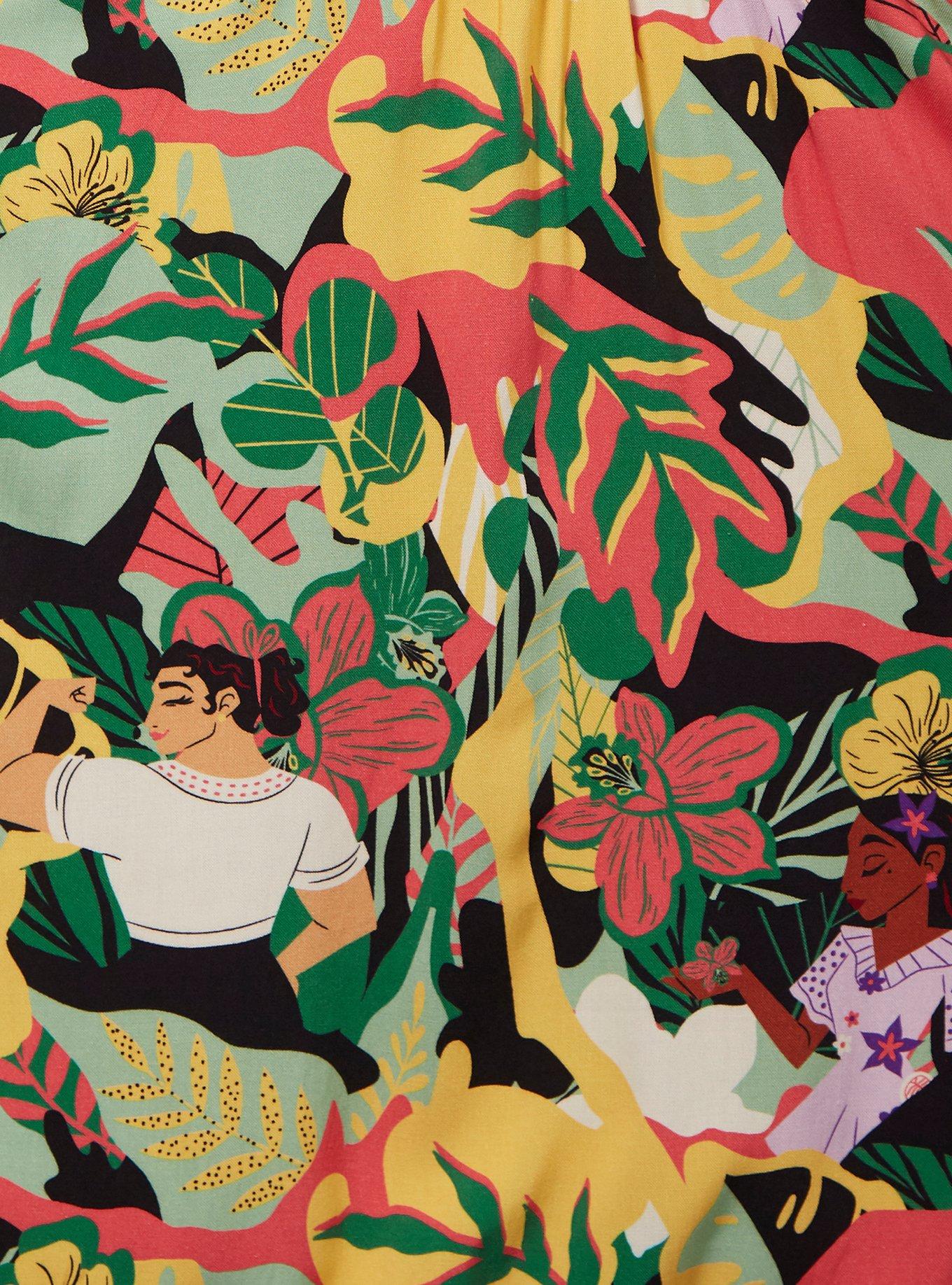 Her Universe Disney Encanto Floral Allover Print Smock Dress - BoxLunch Exclusive, MULTI, alternate