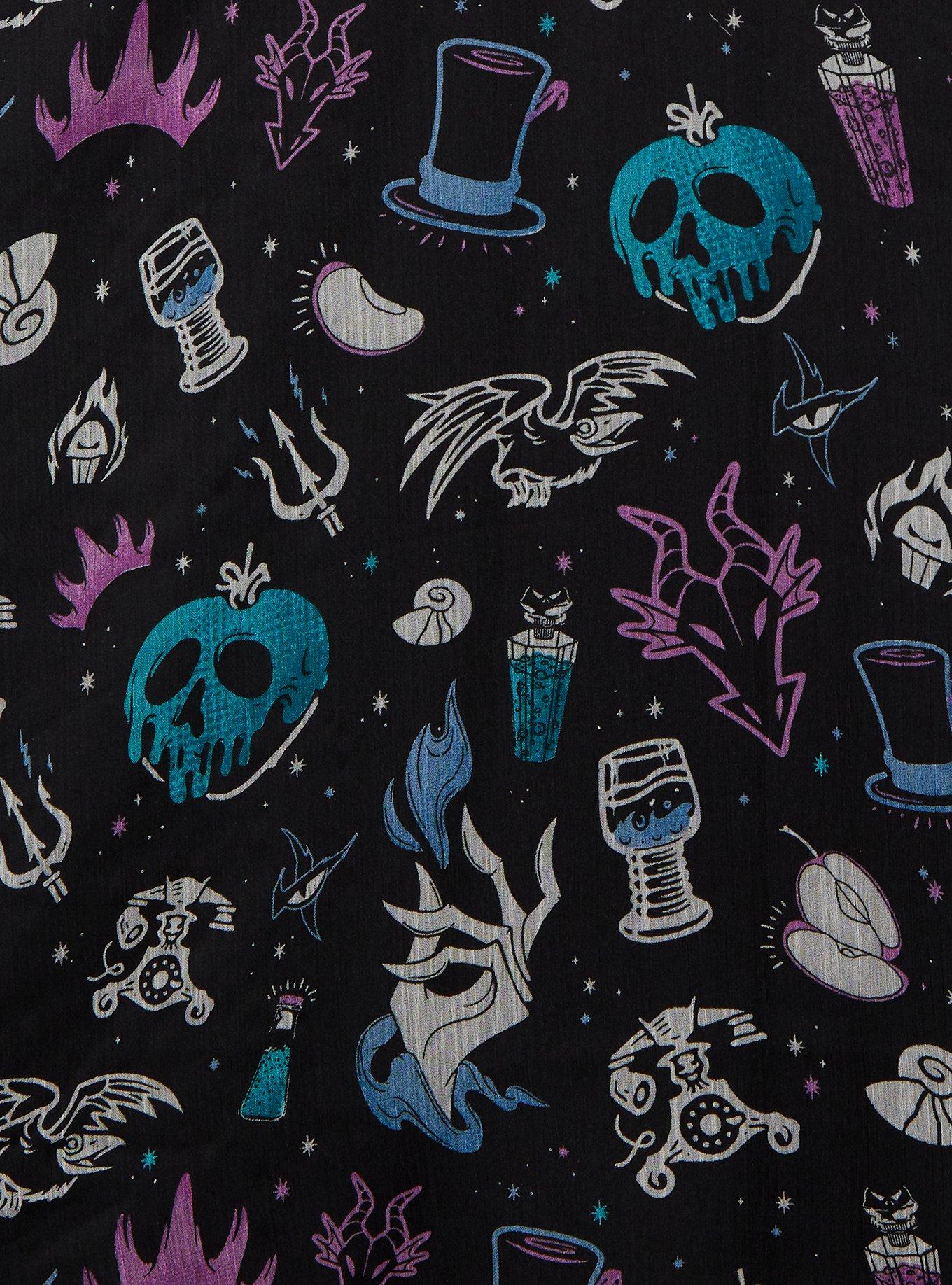 Disney Villains Icons Allover Print Dress - BoxLunch Exclusive, BLACK, alternate