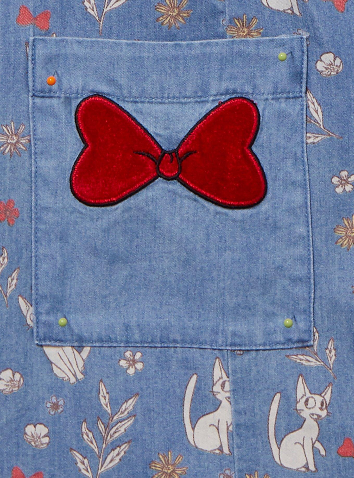 Studio Ghibli Kiki's Delivery Service Floral Jiji Allover Print Denim Tank Dress - BoxLunch Exclusive, NAVY, alternate