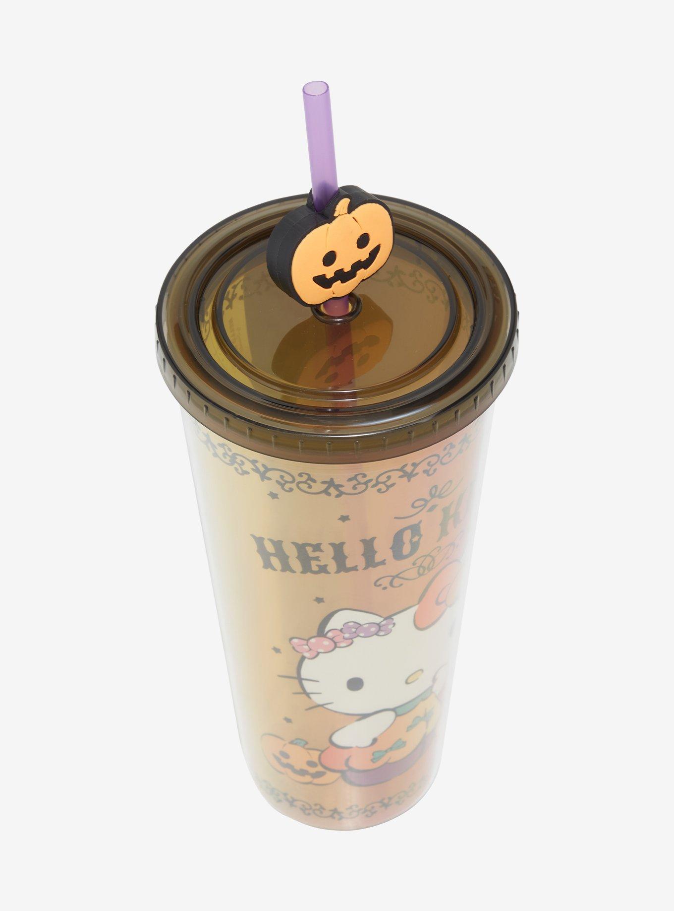 Hello Kitty Pumpkin Acrylic Travel Cup Hot Topic Exclusive, , alternate
