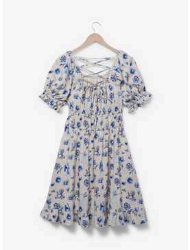 Disney Sleeping Beauty Floral Icons Allover Print Smock Dress - BoxLunch Exclusive, , hi-res