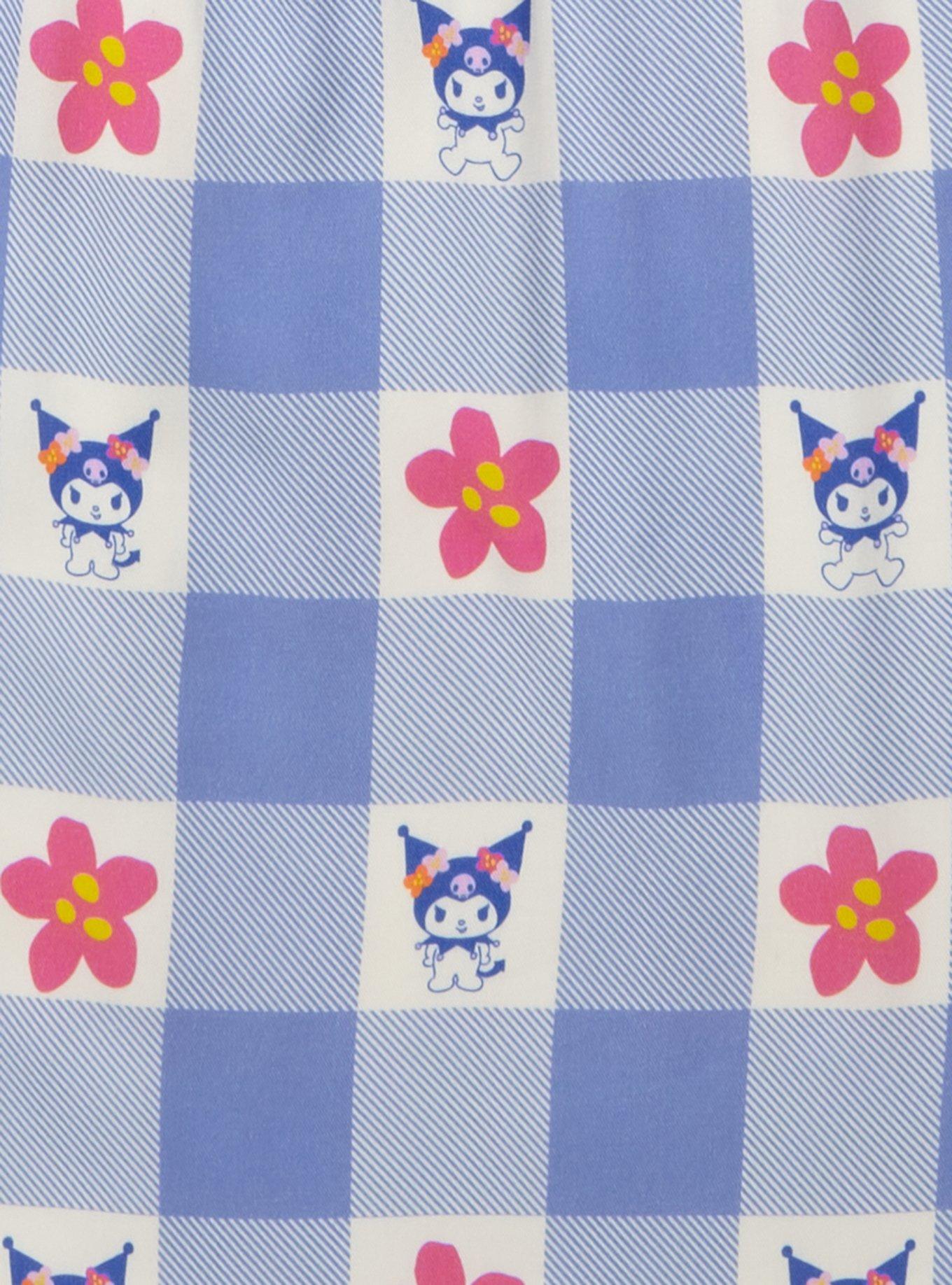 Sanrio Kuromi Gingham Floral Smock Dress - BoxLunch Exclusive, LILAC, alternate
