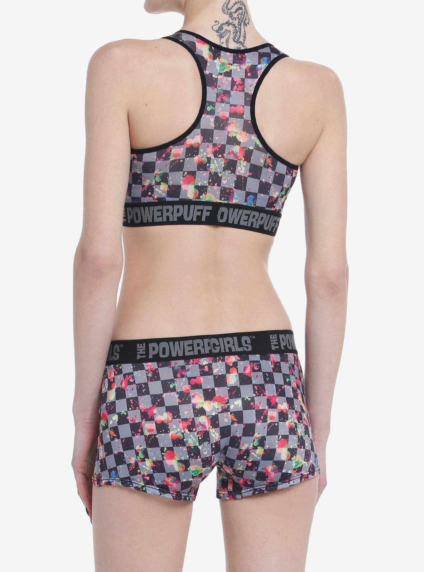 The Powerpuff Girls Checkered Bra & Boyshort Panty Set, MULTI, alternate