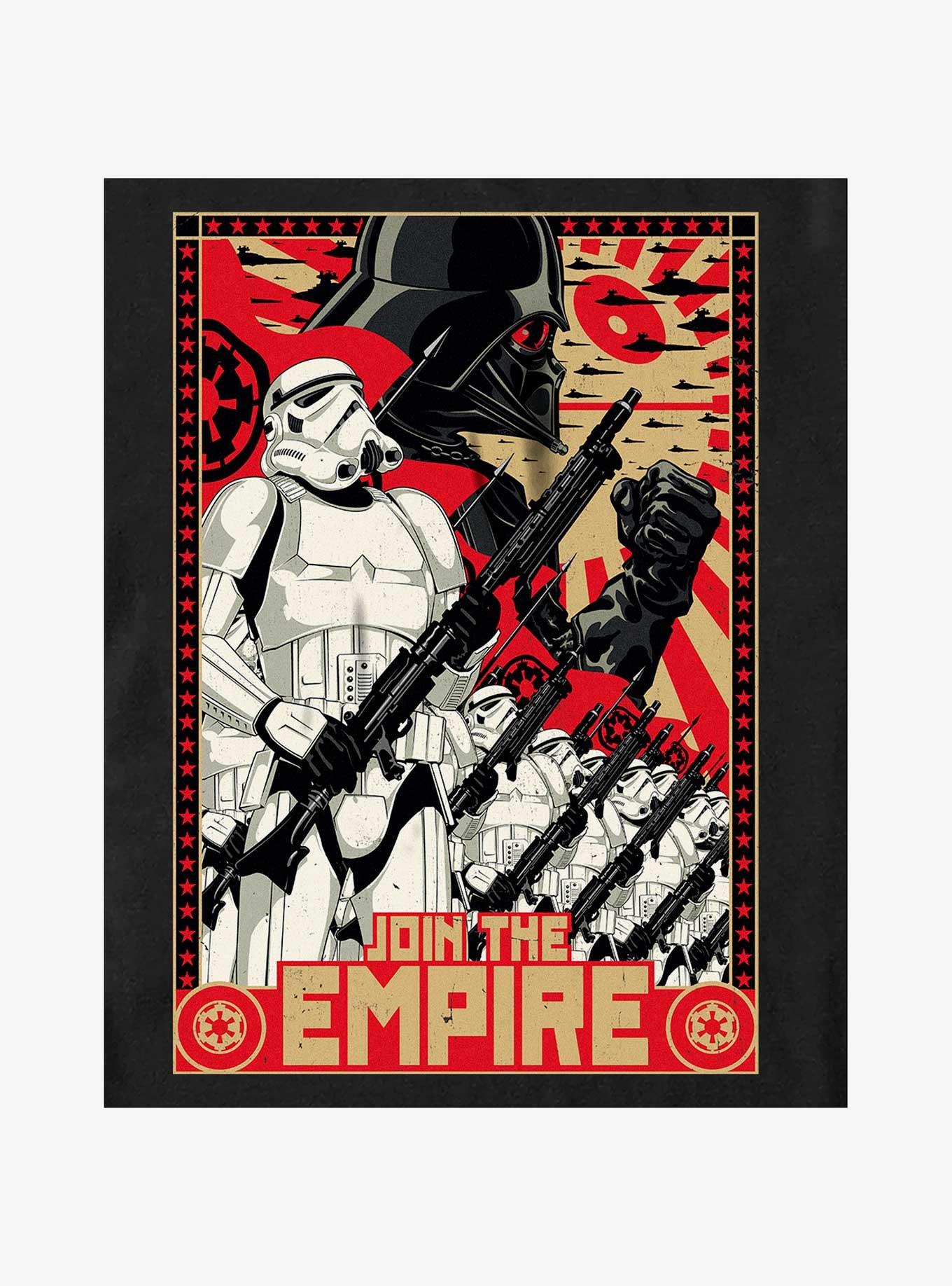 Star Wars Join The Empire Propaganda Poster Big & Tall T-Shirt, BLACK, alternate