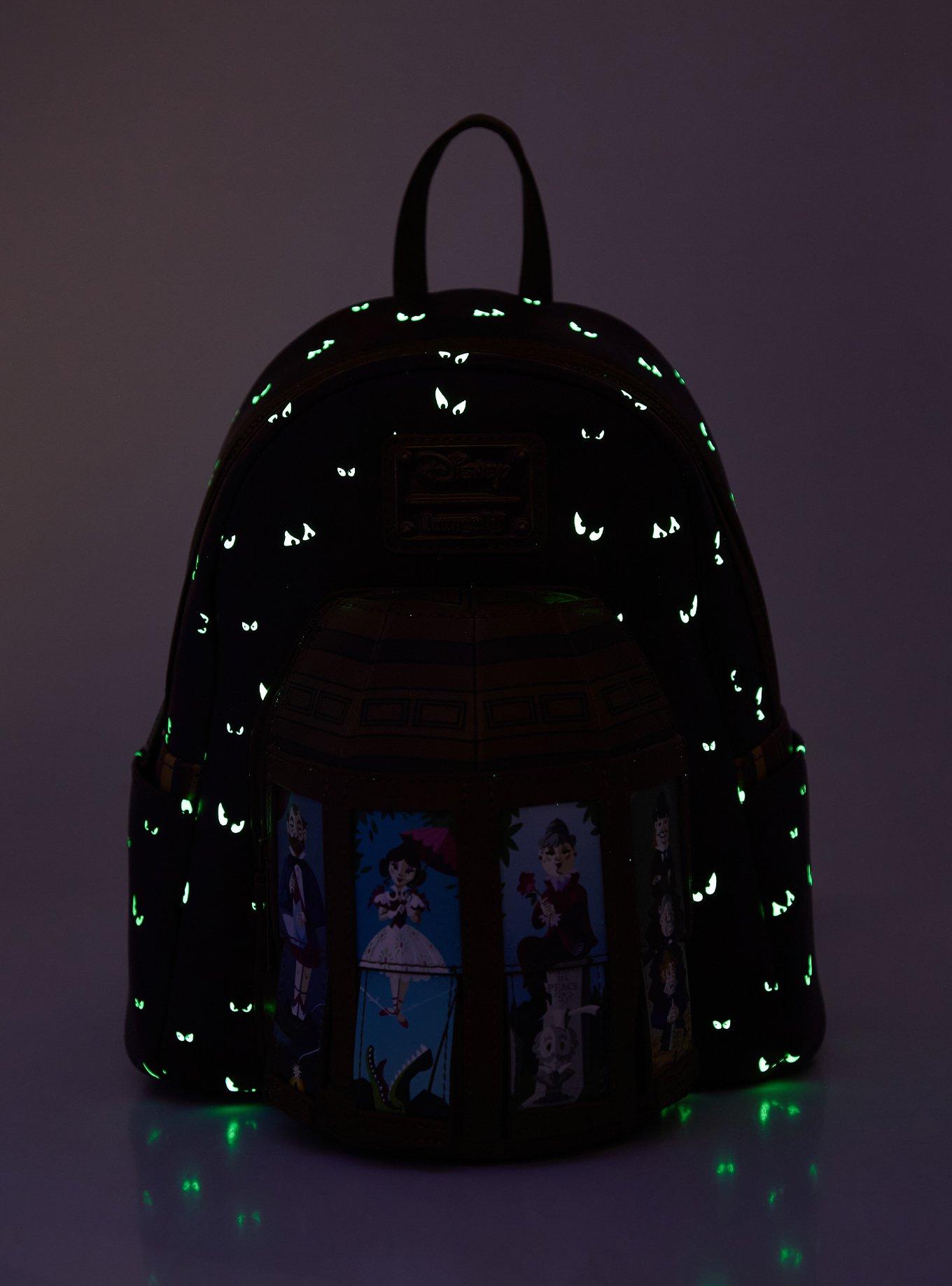 Loungefly Disney The Haunted Mansion Stretching Room Portraits Glow-in-the-Dark Mini Backpack, , alternate