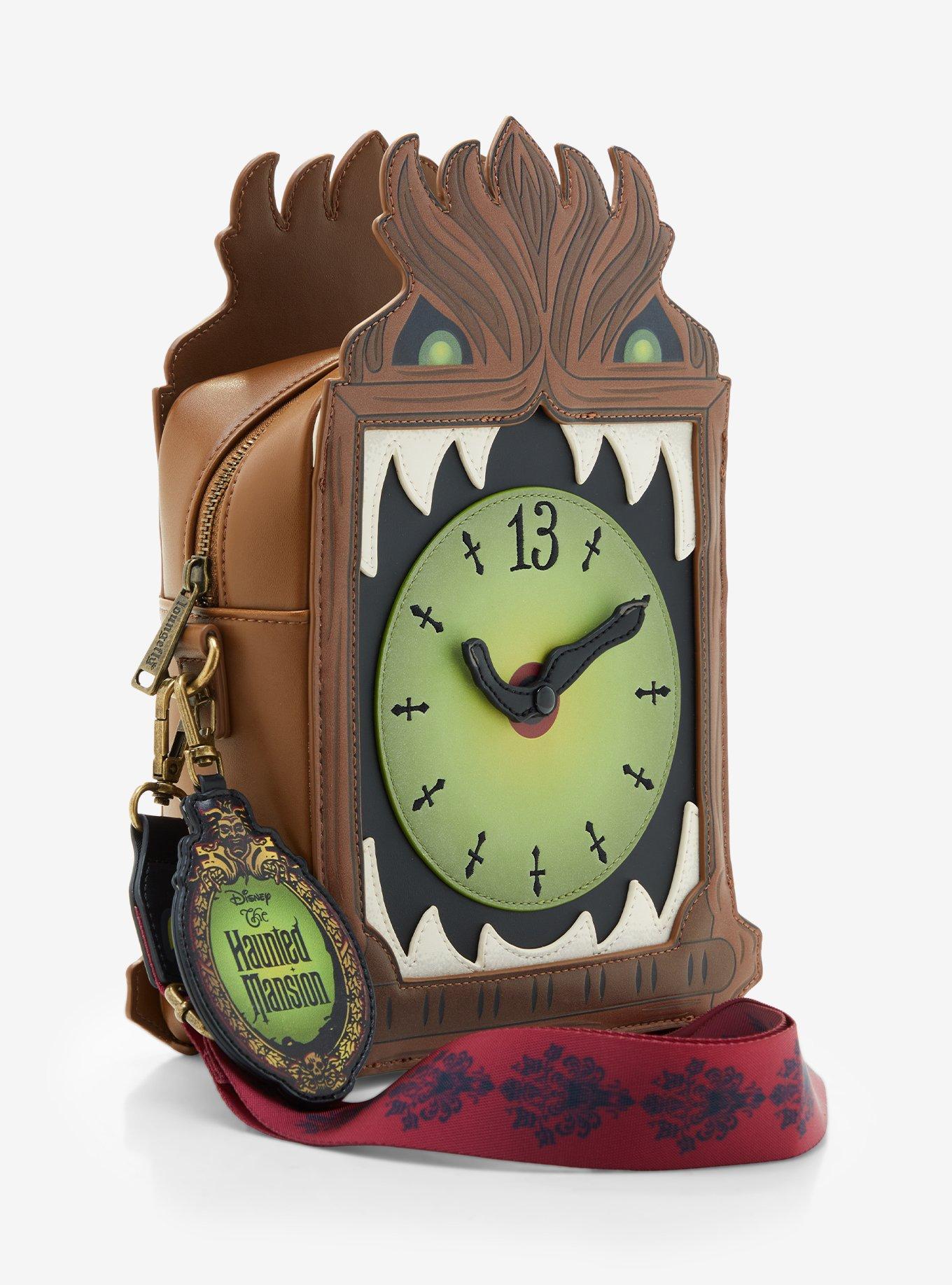 Loungefly Disney The Haunted Mansion Grandfather Clock Glow-in-the-Dark Crossbody Bag, , alternate