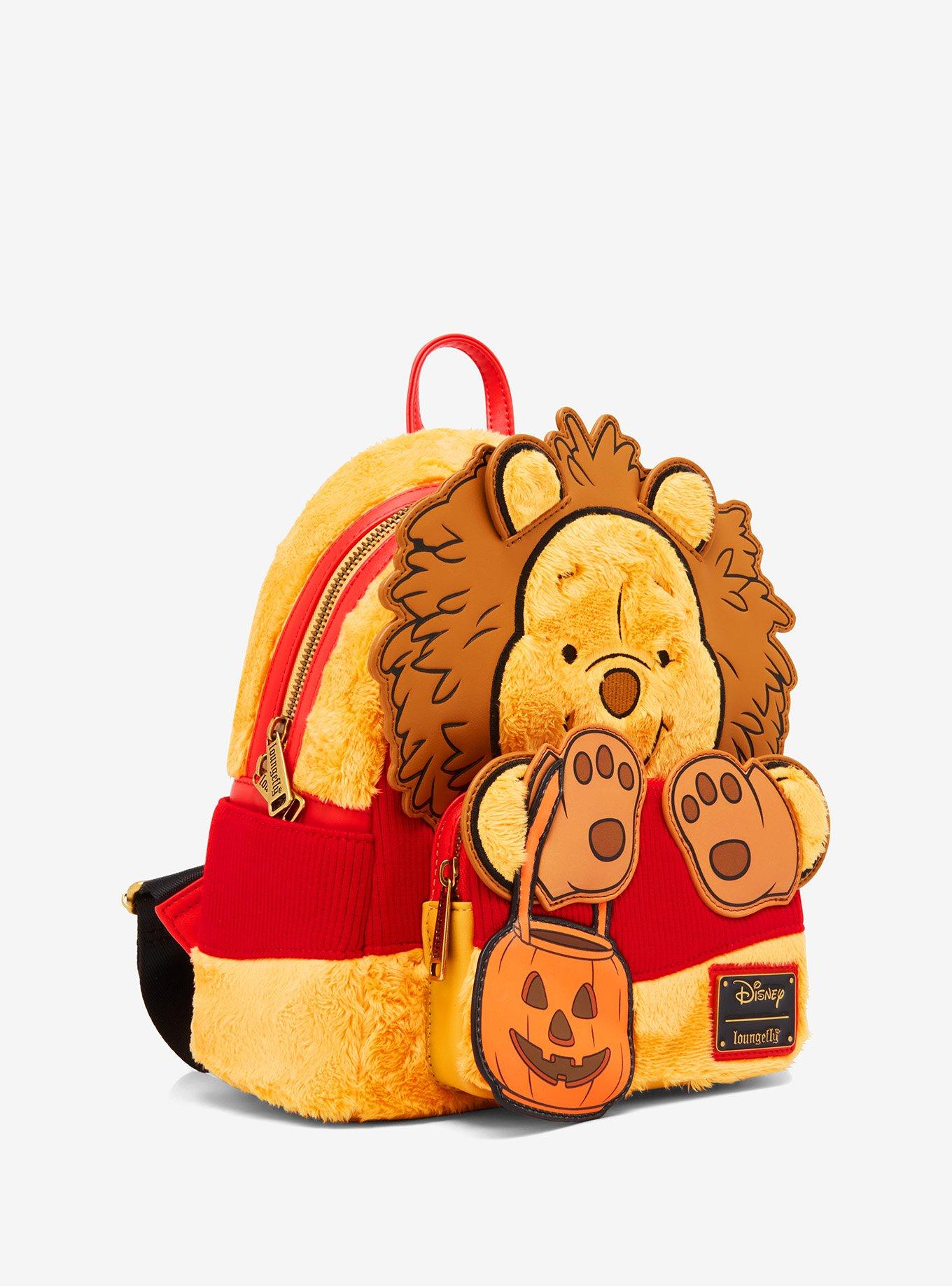 Loungefly Disney Winnie the Pooh Faux Fur Lion Halloween Costume Glow-in-the-Dark Mini Backpack, , alternate