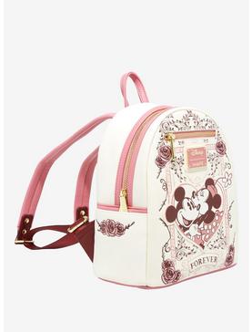 Loungefly Disney Mickey and Minnie Mouse Forever Floral Mini Backpack - BoxLunch Exclusive, , hi-res