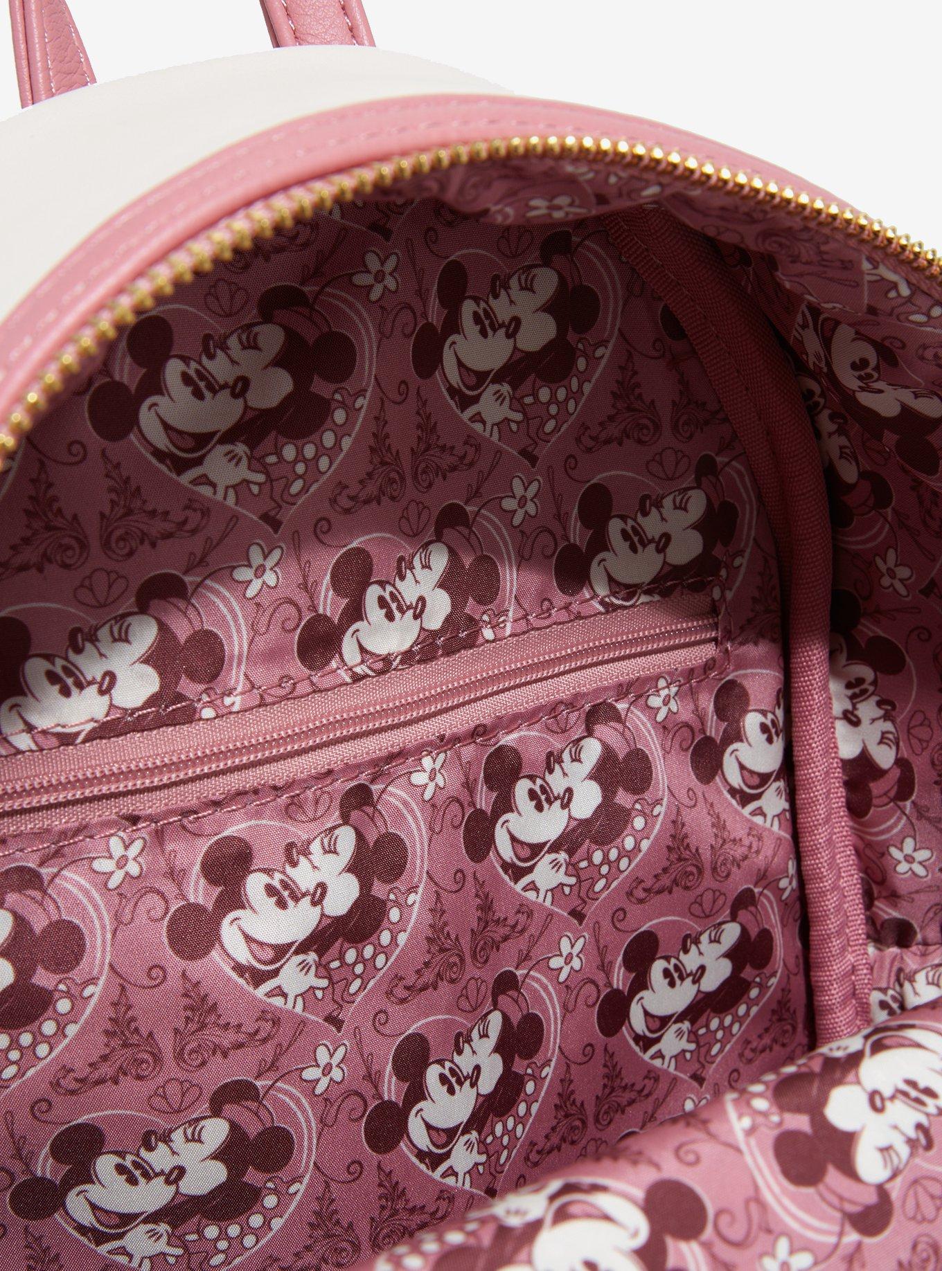 Loungefly Disney Mickey and Minnie Mouse Forever Floral Mini Backpack - BoxLunch Exclusive, , alternate