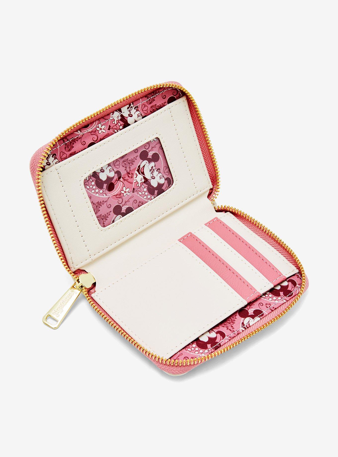 Loungefly Disney Mickey & Minnie Mouse Forever Floral Small Zip Wallet - BoxLunch Exclusive, , alternate