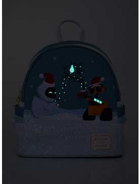 Loungefly Disney Pixar WALL-E EVE & WALL-E Holiday Glow-in-the-Dark Mini Backpack - BoxLunch Exclusive, , hi-res