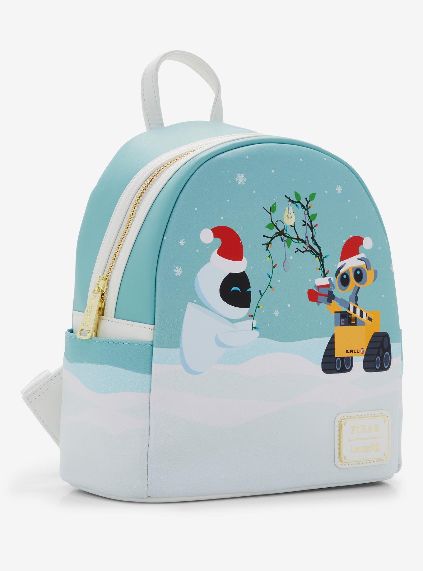 Loungefly Disney Pixar WALL-E EVE & WALL-E Holiday Glow-in-the-Dark Mini Backpack - BoxLunch Exclusive, , alternate
