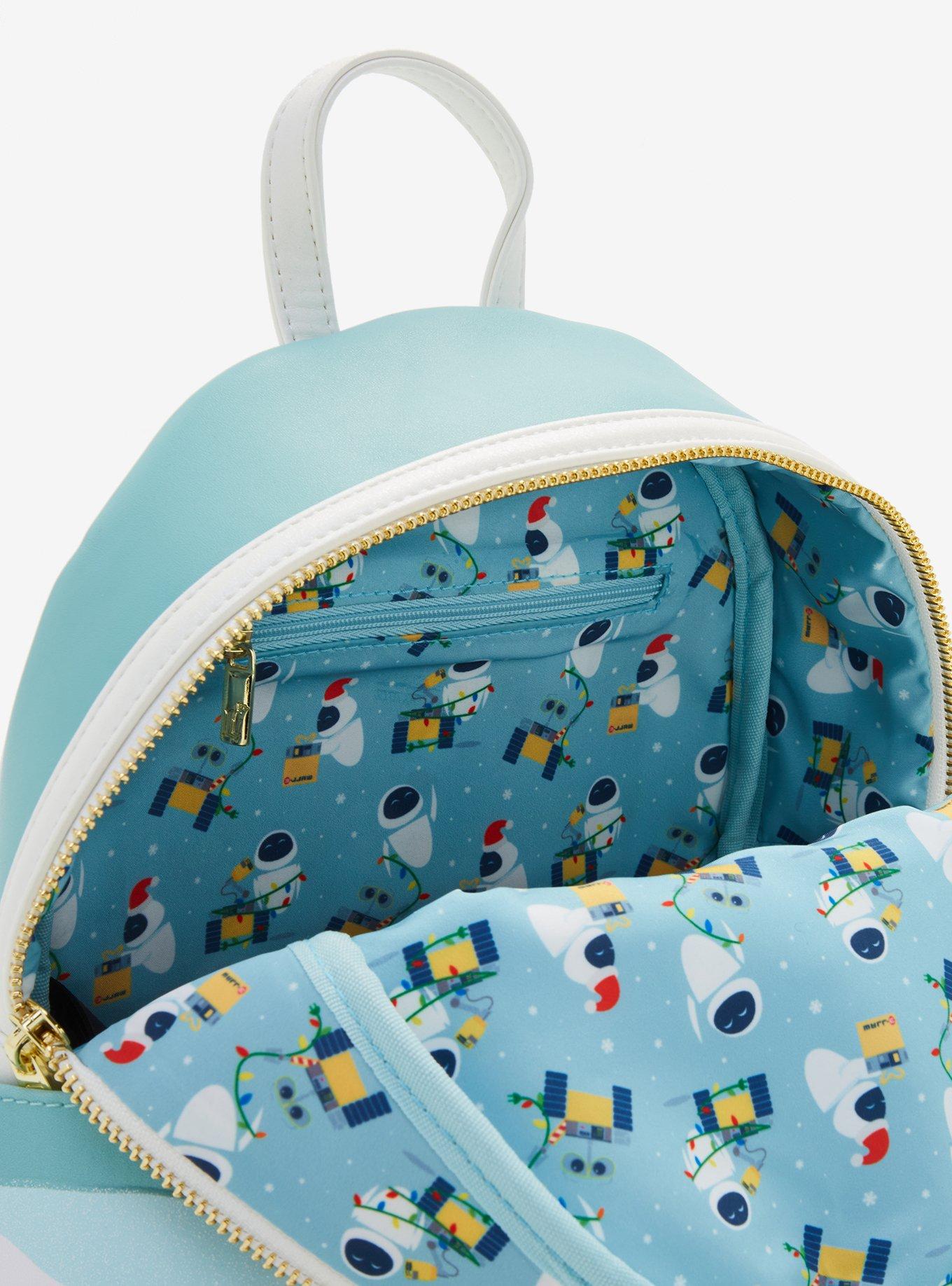 Loungefly Disney Pixar WALL-E EVE & WALL-E Holiday Glow-in-the-Dark Mini Backpack - BoxLunch Exclusive, , alternate