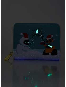 Loungefly Disney Pixar WALL-E EVE & WALL-E Holiday Glow-in-the-Dark Small Zip Wallet - BoxLunch Exclusive, , hi-res