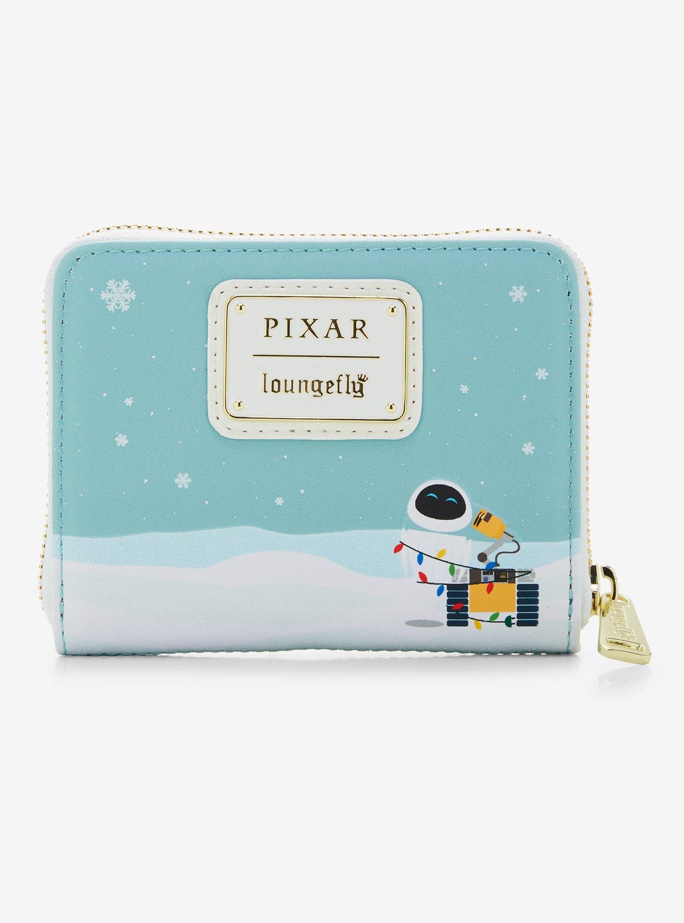 Loungefly Disney Pixar WALL-E EVE & WALL-E Holiday Glow-in-the-Dark Small Zip Wallet - BoxLunch Exclusive, , alternate
