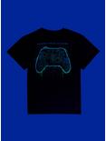 Xbox Controller Glow-in-the-Dark Youth T-Shirt - BoxLunch Exclusive, BLACK, alternate