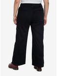 Social Collision Black Double Pocket Cargo Pants Plus Size, BLACK, alternate