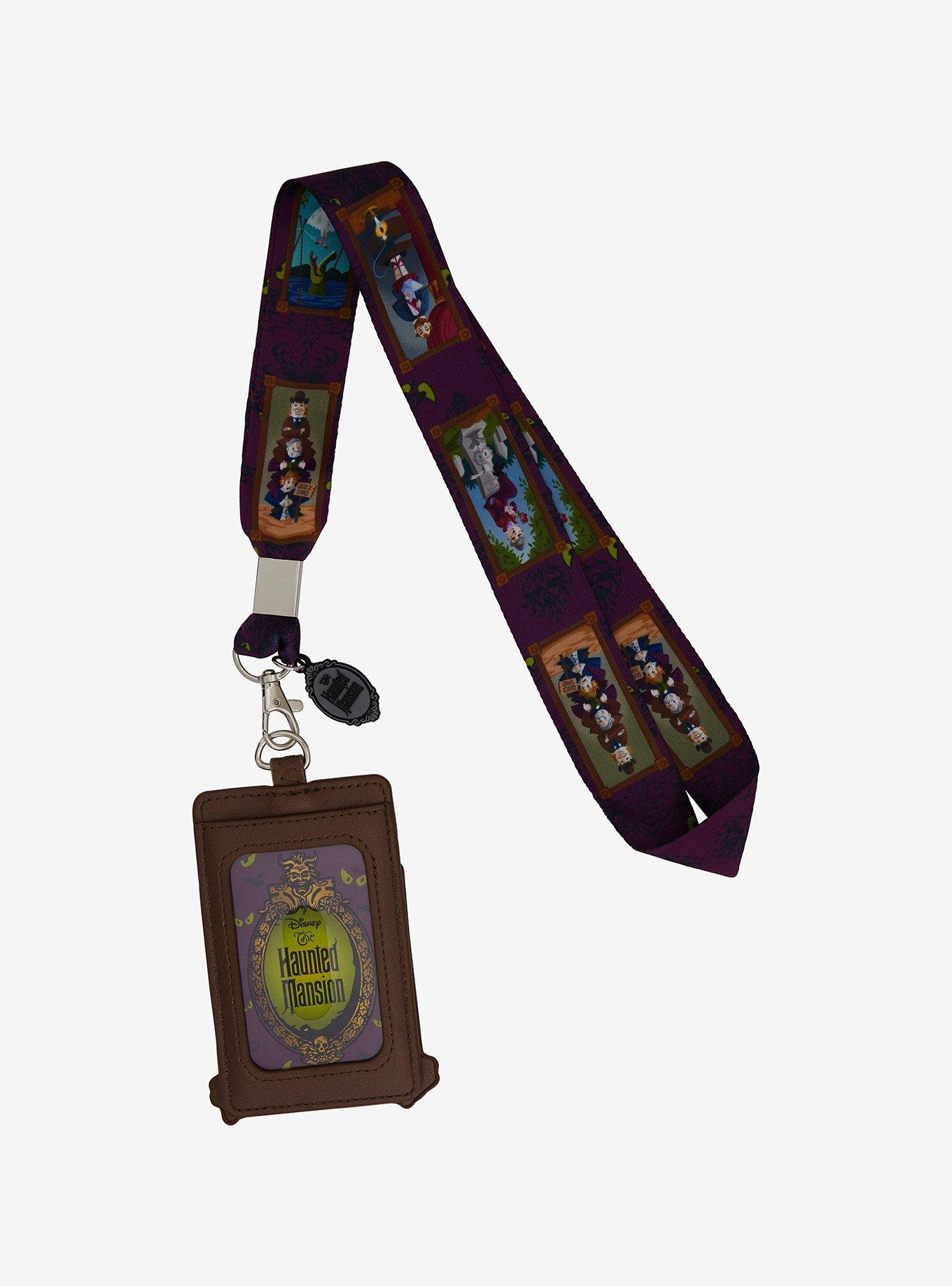 Loungefly Haunted Mansion Stretching Portraits Lanyard With Cardholder, , alternate