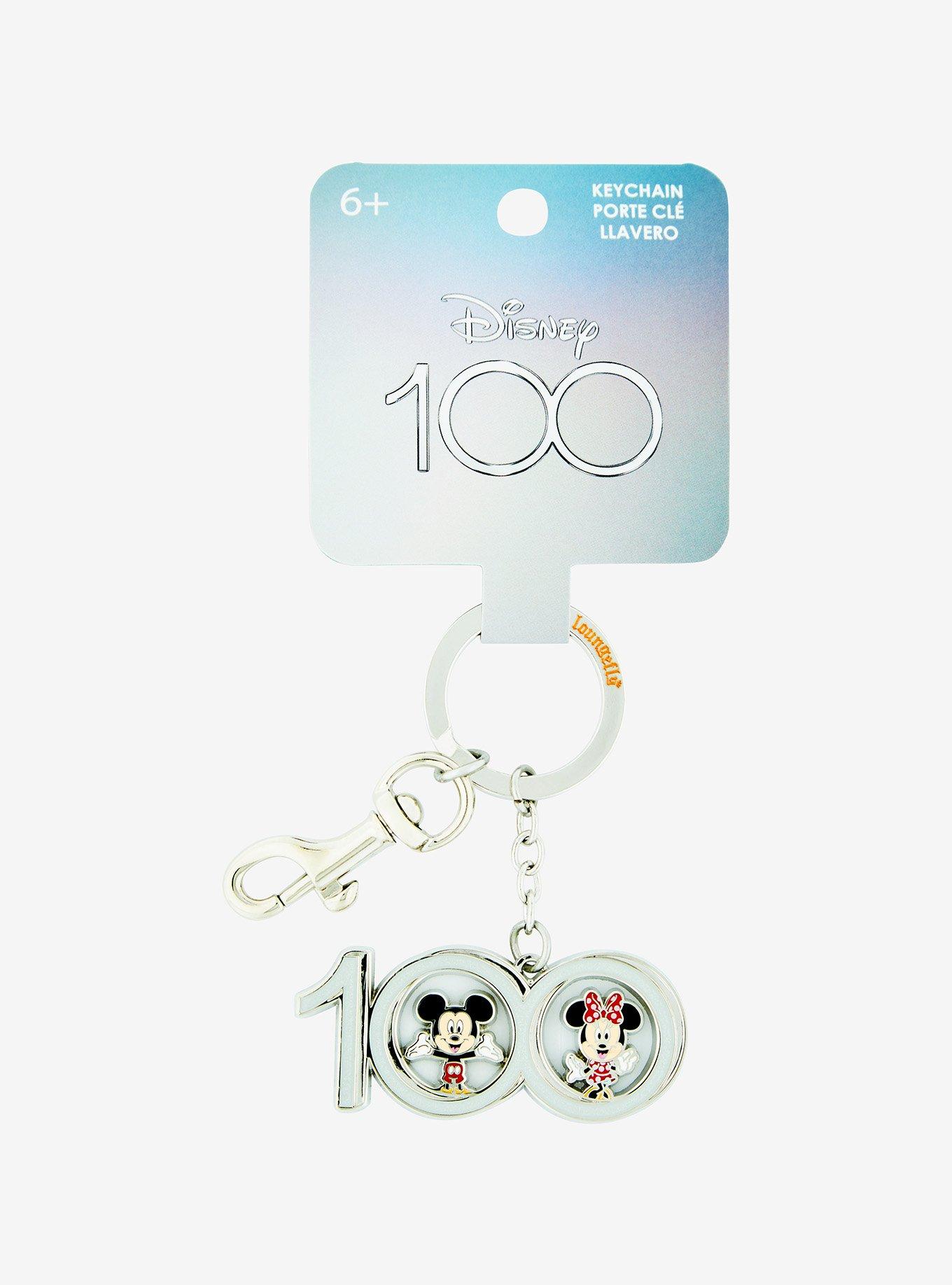 Loungefly Disney100 Mickey Mouse & Minnie Mouse Key Chain, , alternate