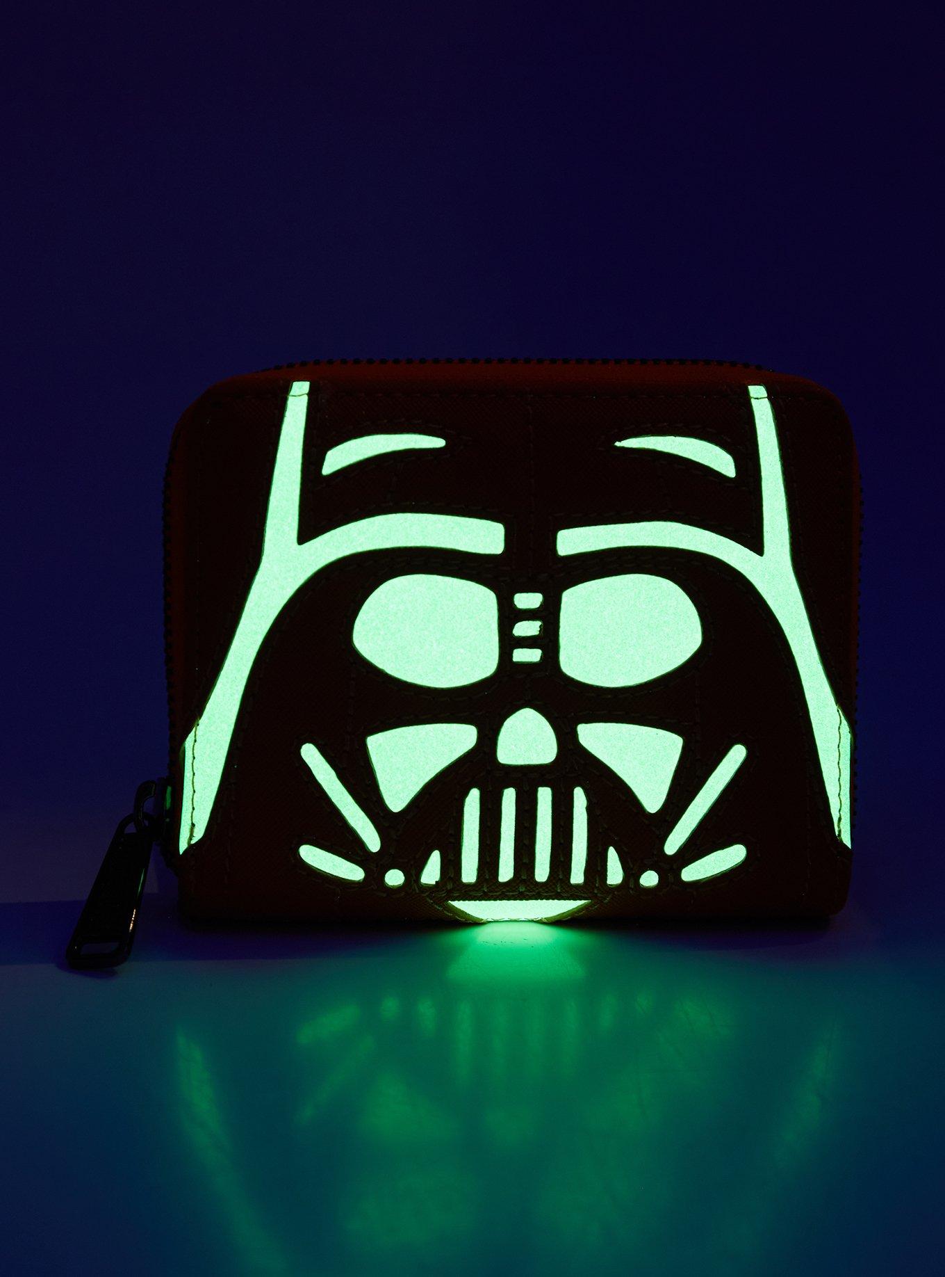 Loungefly Star Wars Darth Vader Glow-in-the-Dark Jack-o-Lantern Small Zip Wallet - BoxLunch Exclusive, , alternate