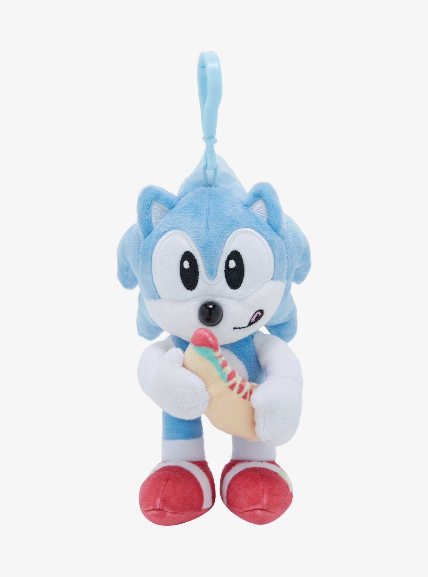 Sonic the Hedgehog Sonic with Chili Dog Plush Keychain - BoxLunch Exclusive, , hi-res