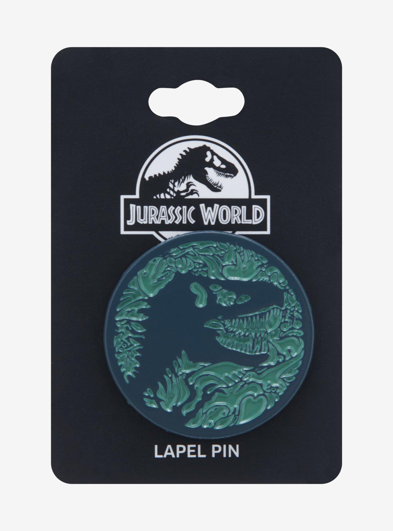 Jurassic World Botanical T-Rex Silhouette Enamel Pin - BoxLunch Exclusive, , alternate
