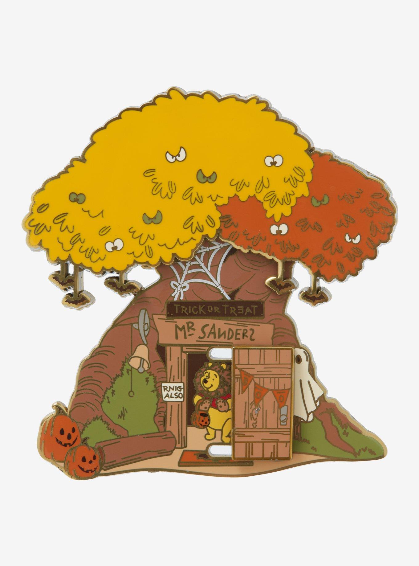 Loungefly Disney Winnie the Pooh Halloween Pooh Bear's House Sliding Limited Edition Enamel Pin, , alternate