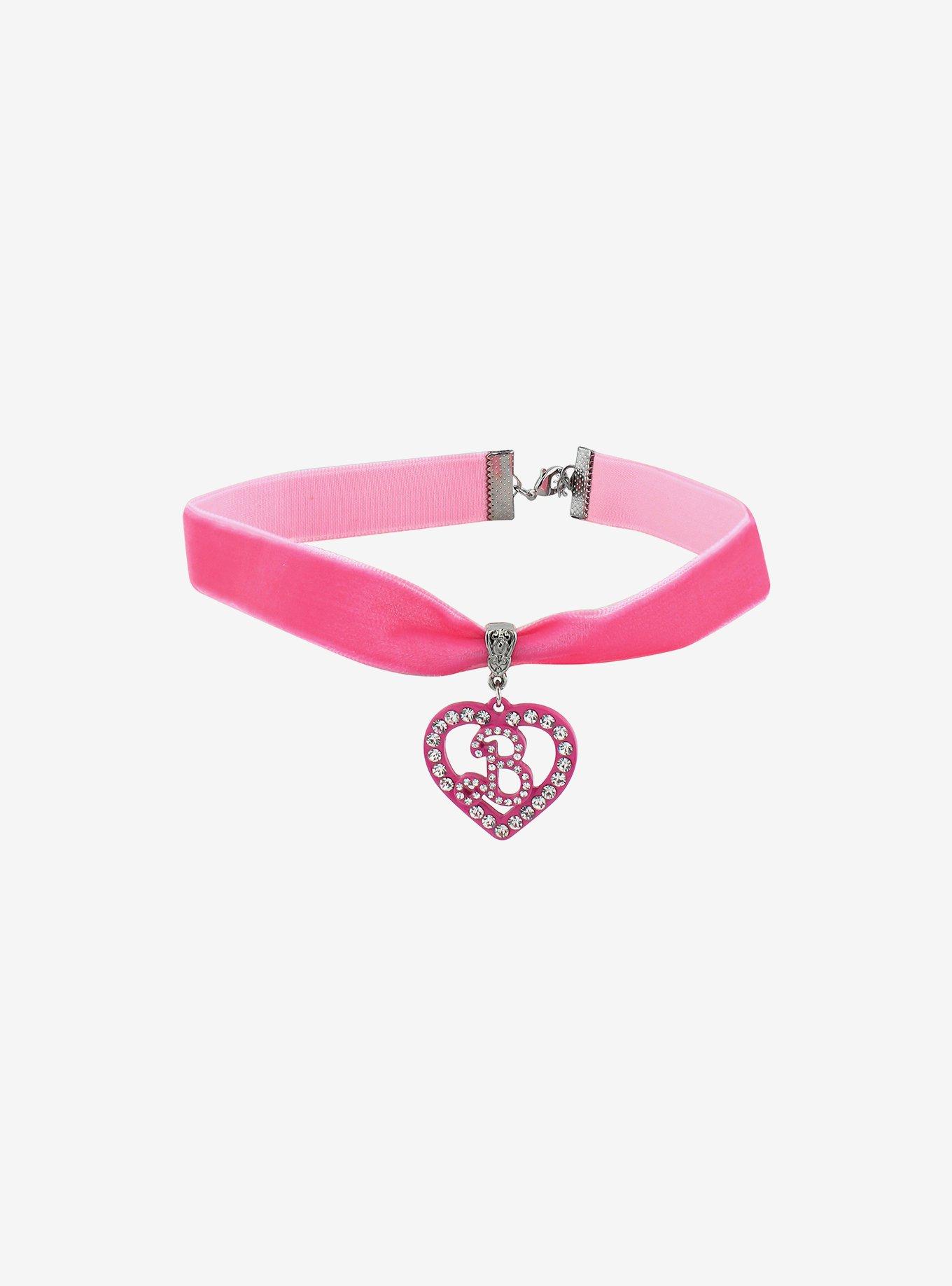Barbie The Movie Bling Heart Velvet Choker, , alternate