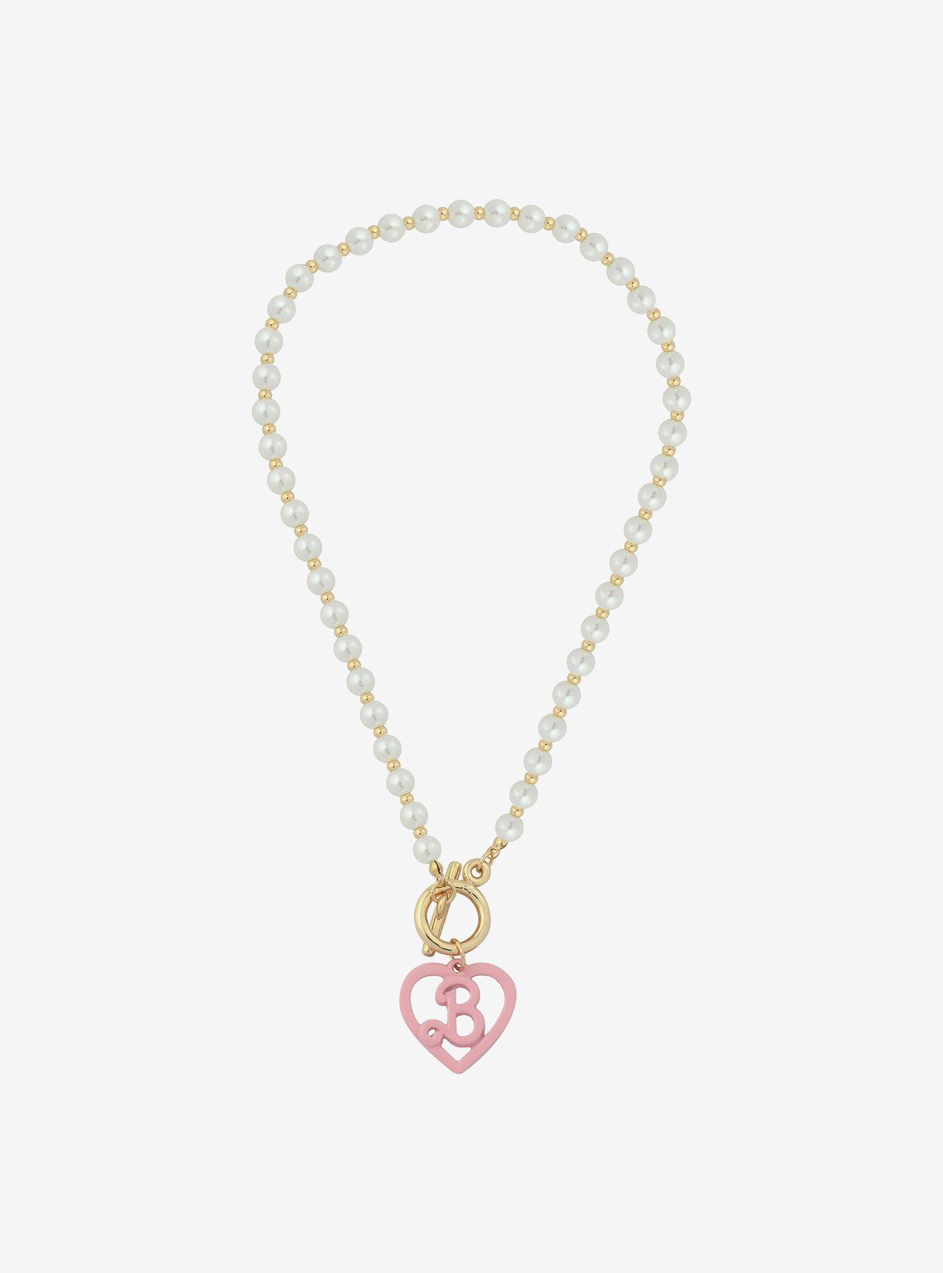 Barbie Heart Pearl Bead Necklace, , alternate