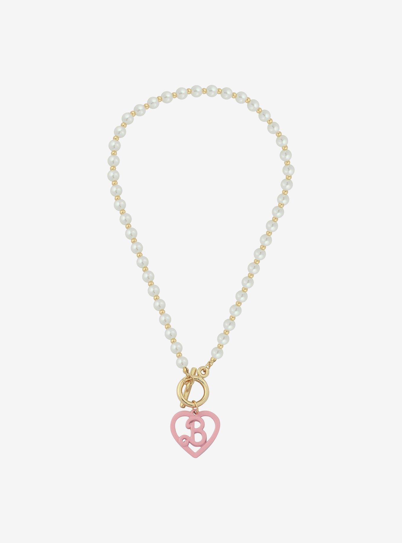 Barbie Heart Pearl Bead Necklace