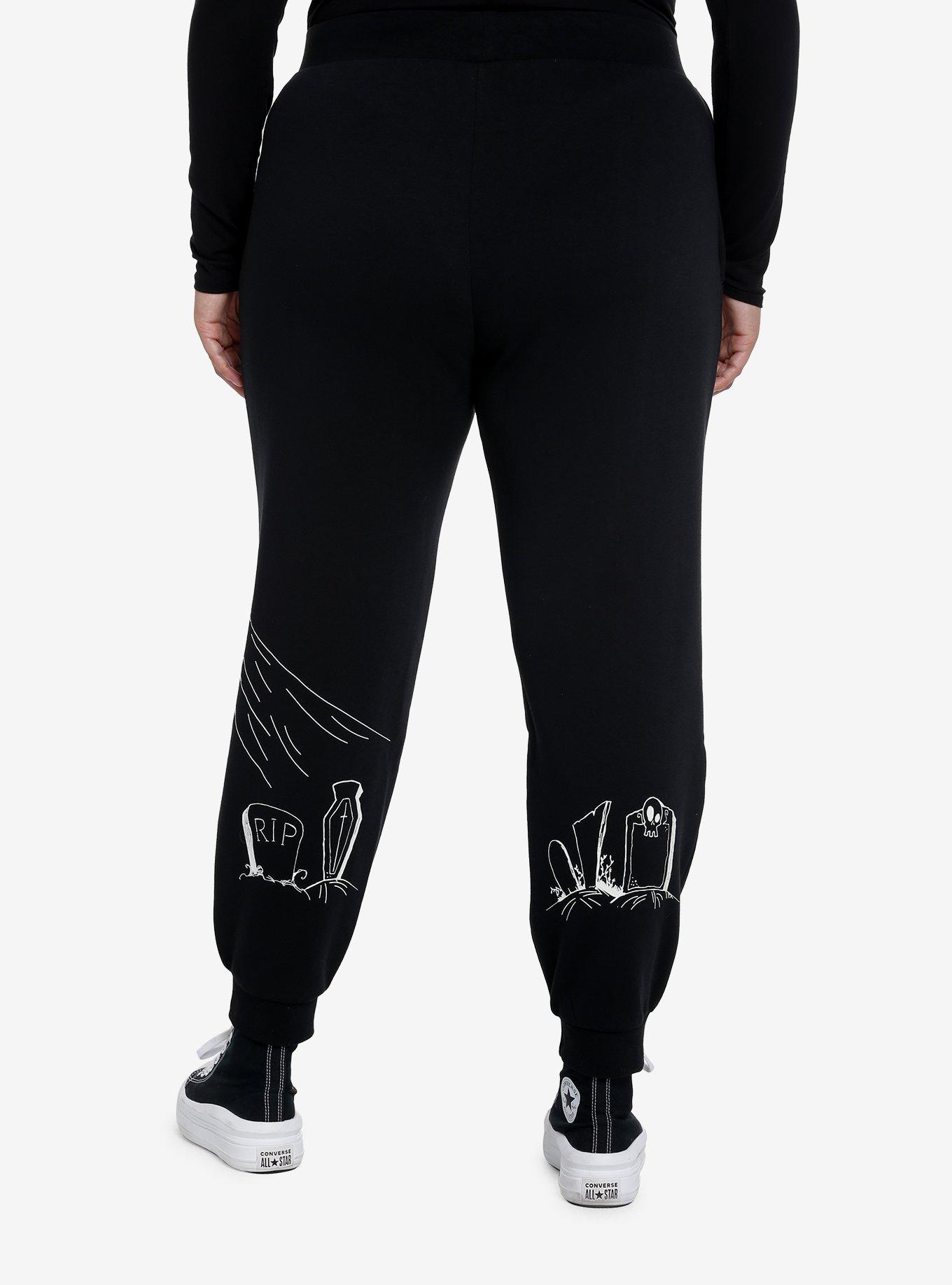 Her Universe The Nightmare Before Christmas Spiral Hill Girls Jogger Sweatpants Plus Size, ORANGE, alternate