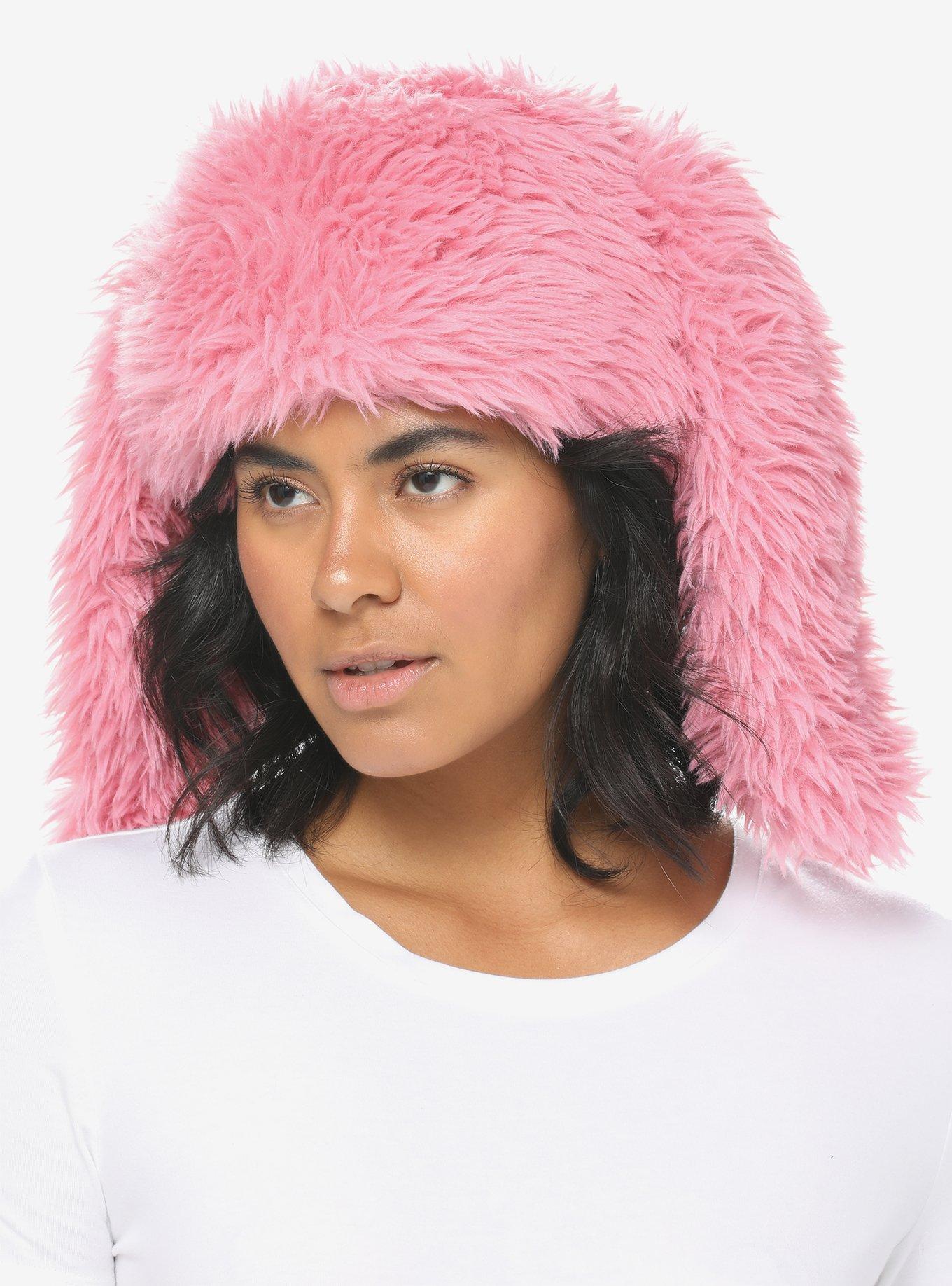 Pink Fuzzy Bunny Hat, , alternate