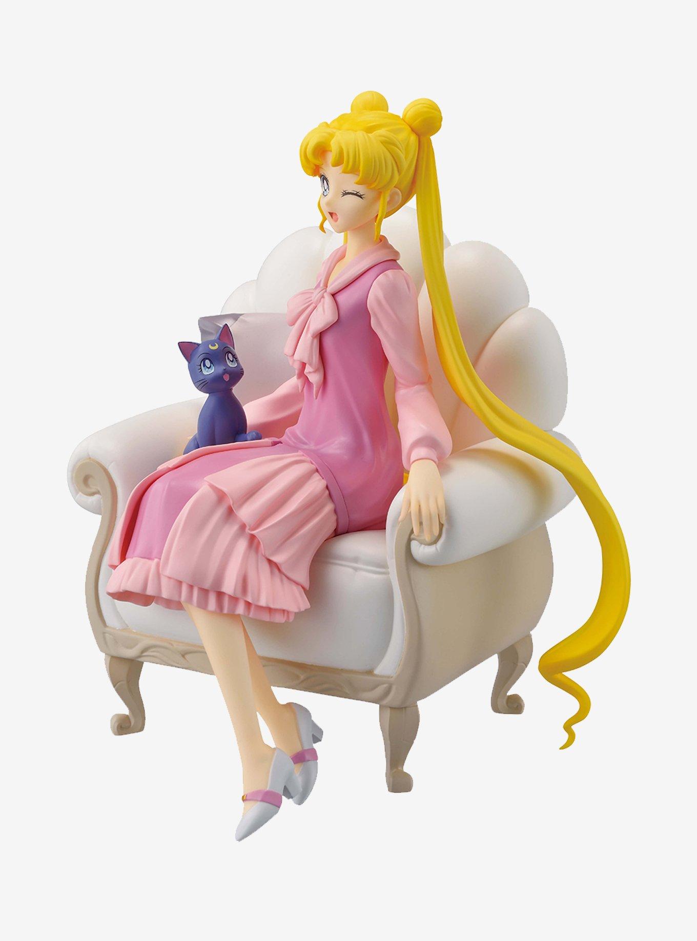 Bandai Spirits Sailor Moon Cosmos Ichibansho Usagi & Luna Figure (Antique Style), , alternate