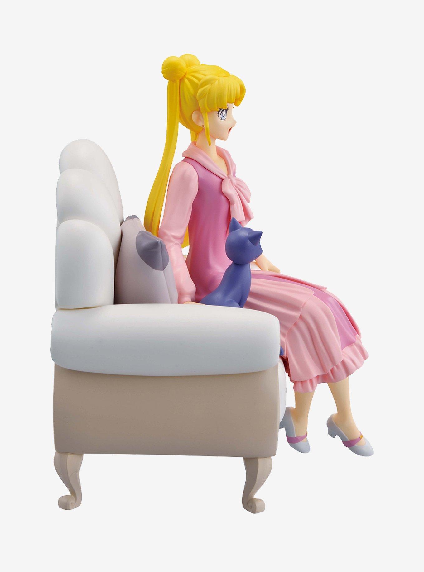Bandai Spirits Sailor Moon Cosmos Ichibansho Usagi & Luna Figure (Antique Style), , alternate