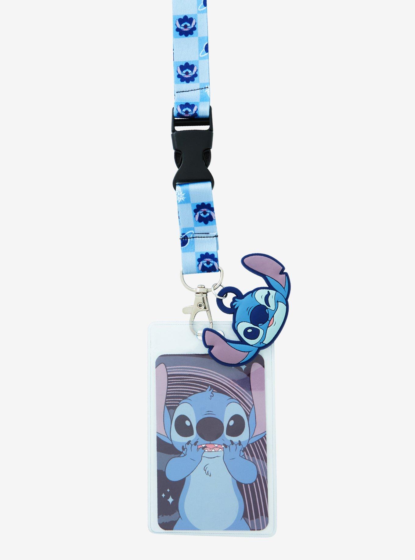 Disney Lilo & Stitch Checkered Print Stitch Lanyard - BoxLunch Exclusive, , alternate