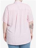 Disney The Muppets Miss Piggy Oversized Woven Button-Up Plus Size, PINK, alternate