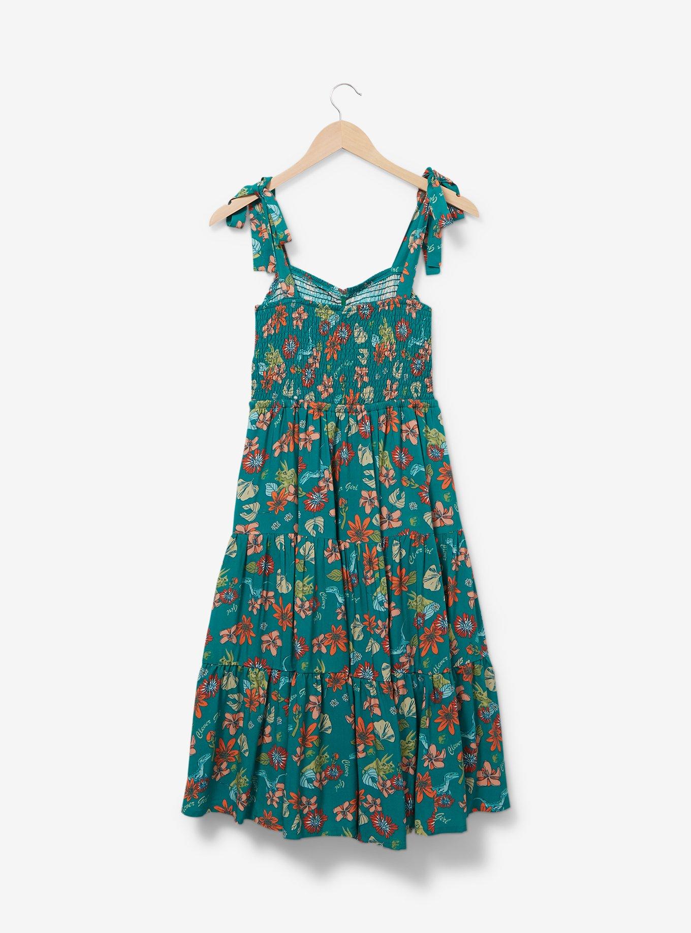 Jurassic Park Botanical Raptor Allover Print Tank Dress, MULTI, alternate