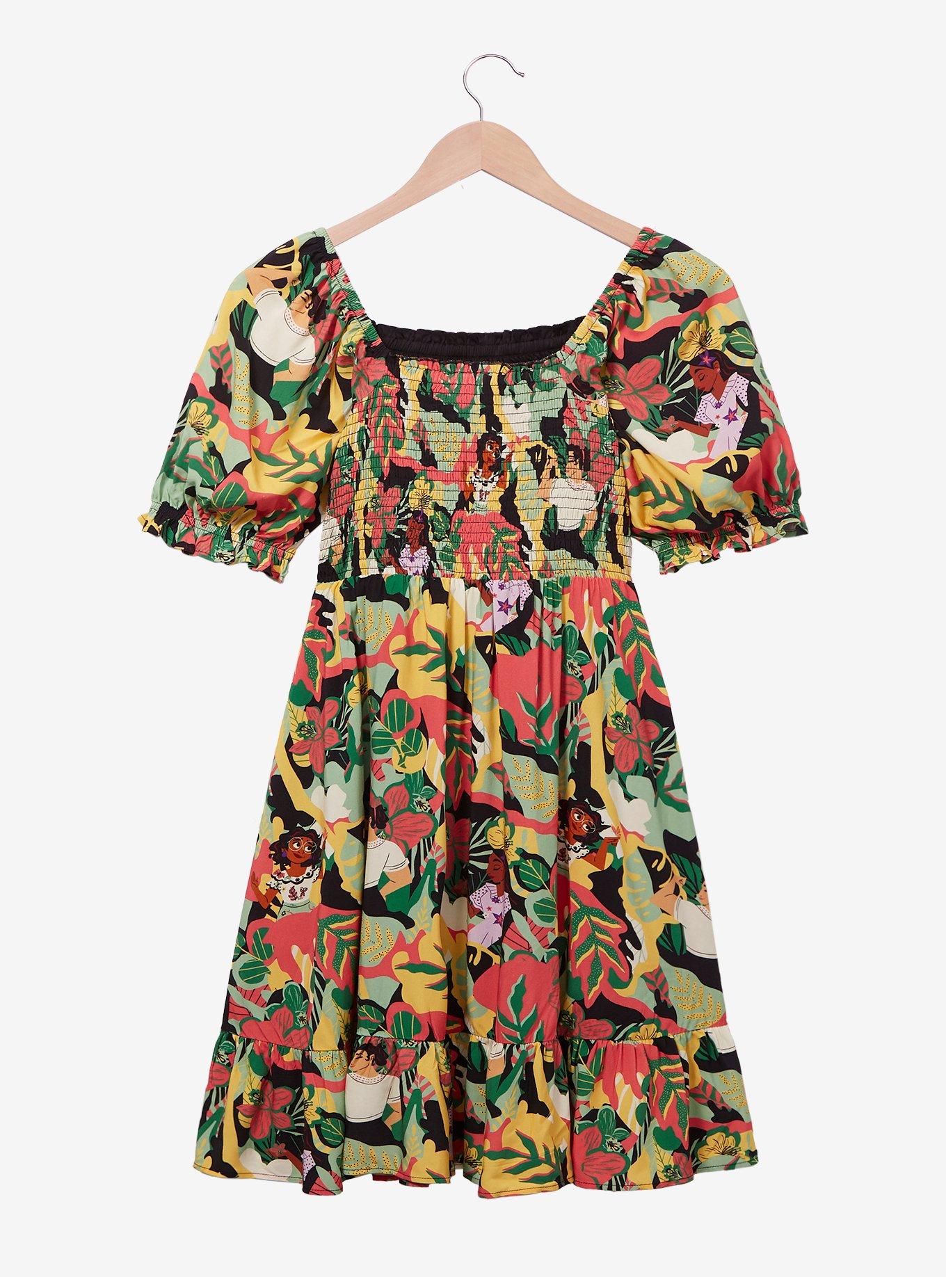 Her Universe Disney Encanto Floral Allover Print Smock Dress Plus Size, MULTI, alternate