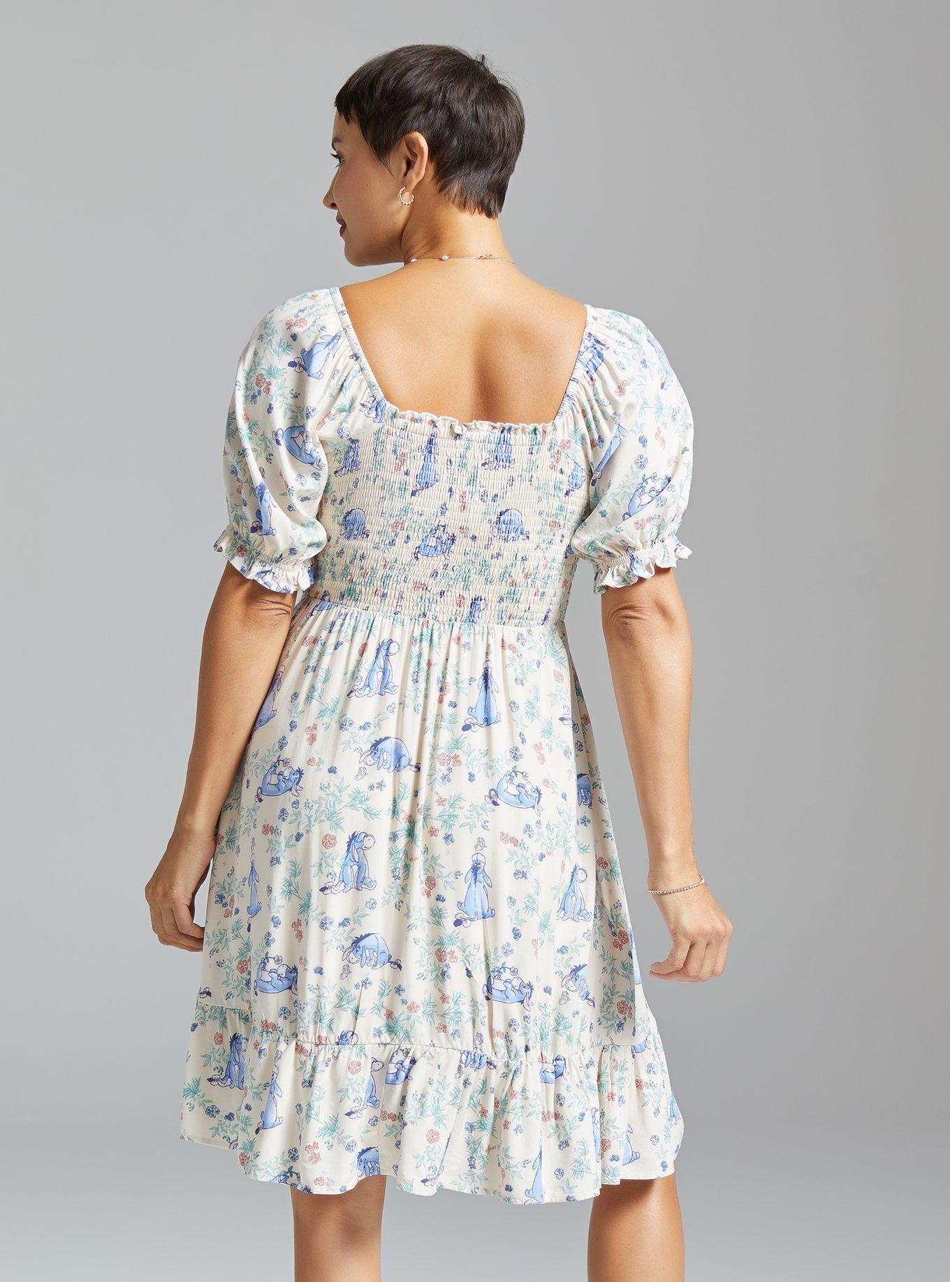 Her Universe Disney Winnie the Pooh Eeyore Floral Allover Print Smock Dress, MULTI, alternate