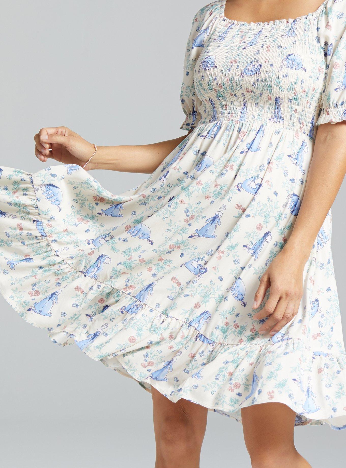 Her Universe Disney Winnie the Pooh Eeyore Floral Allover Print Smock Dress, MULTI, alternate