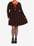Her Universe The Nightmare Before Christmas Flocked Icons Long-Sleeve Dress Plus Size, MULTI, alternate